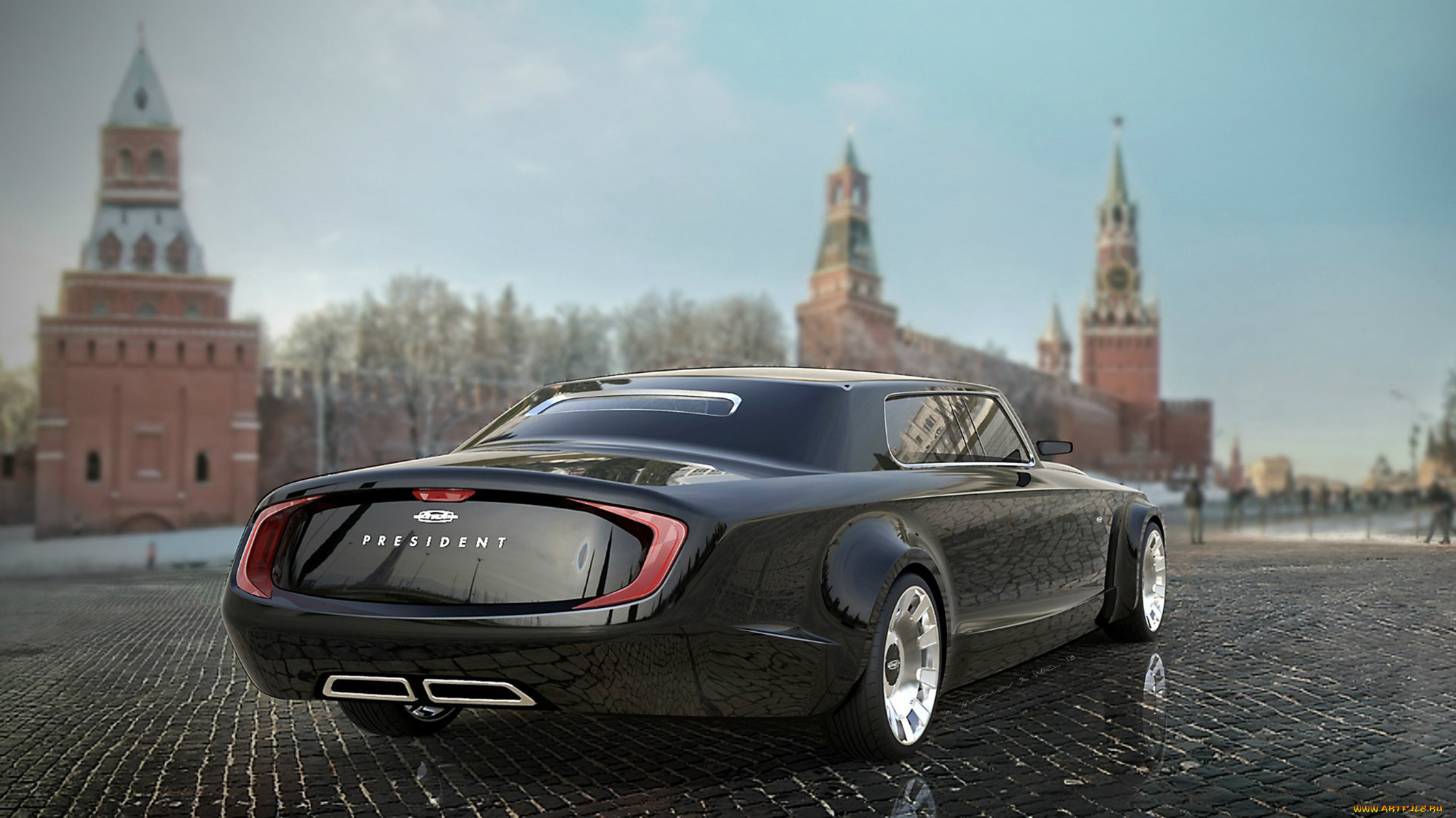 zil, presidential, limo, concept, автомобили, 3д, presidential, zil, 3d, concept, limo