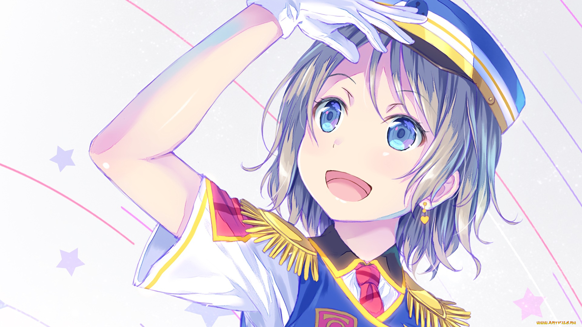 аниме, love, live, , school, idol, project, фон, девушка, взгляд