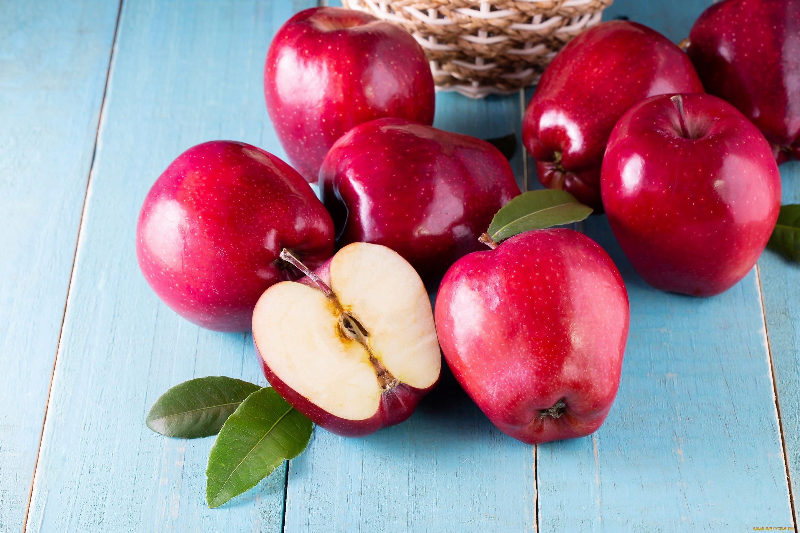 еда, яблоки, урожай, краснобокие