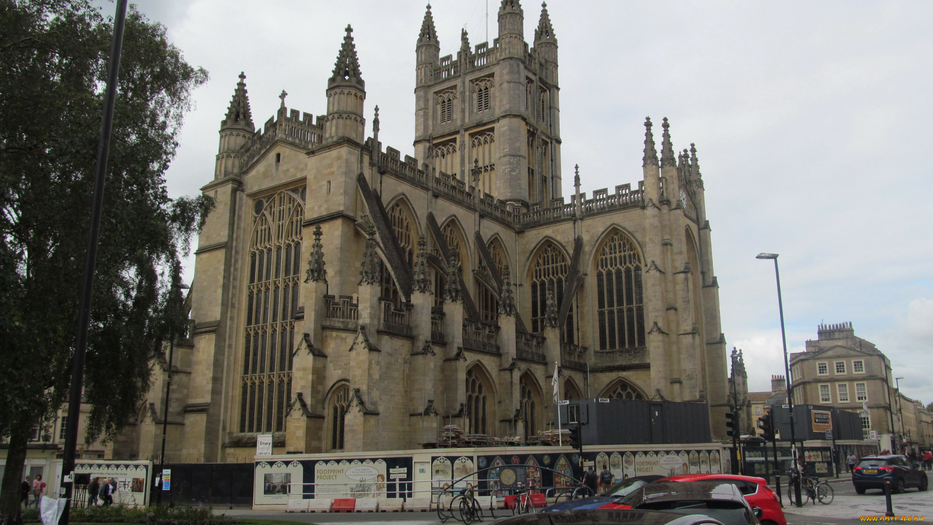 the, abbey, bath, somerset, uk, города, бат, , великобритания, the, abbey