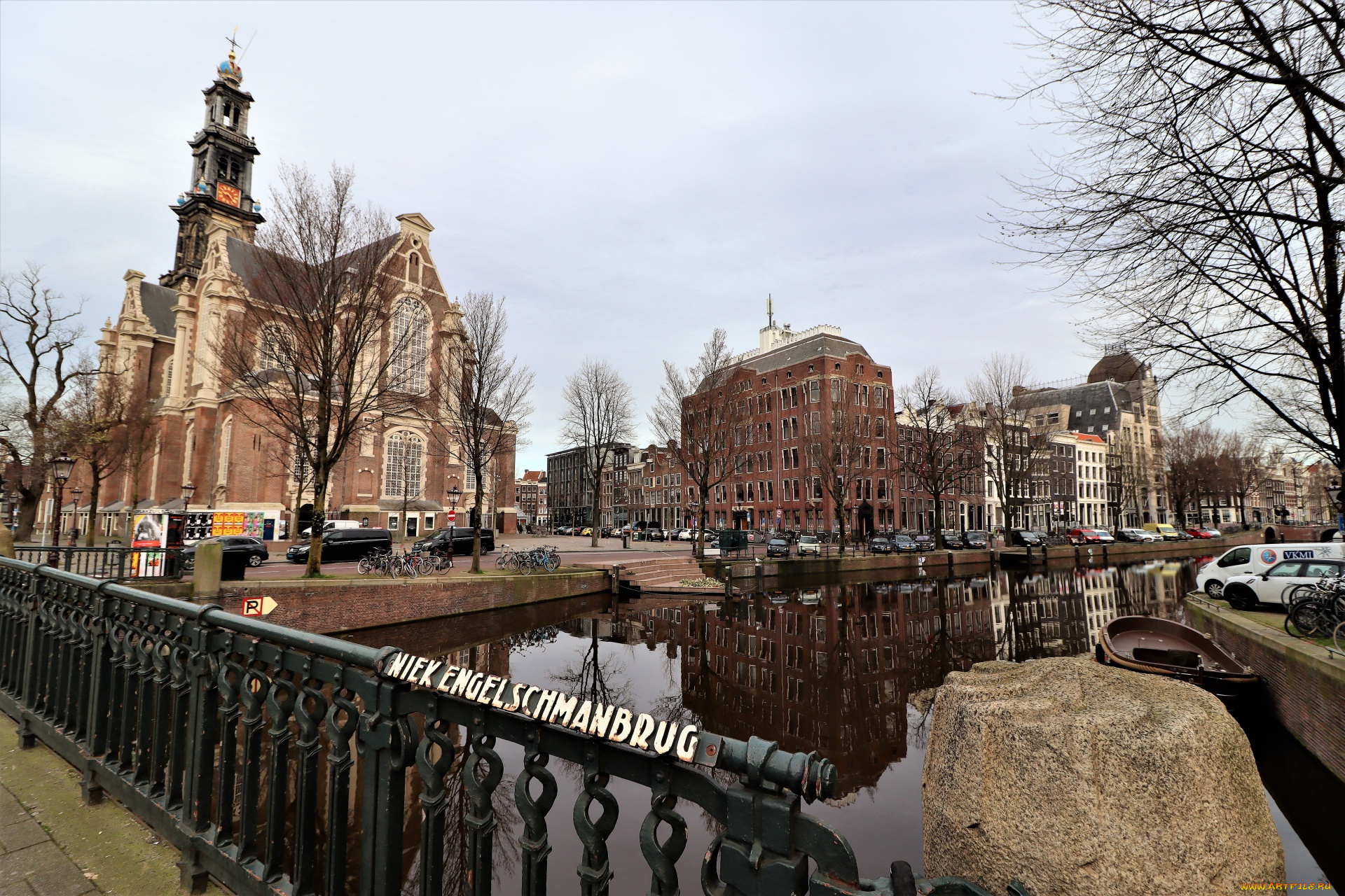 города, амстердам, , нидерланды, канал, мост, дома