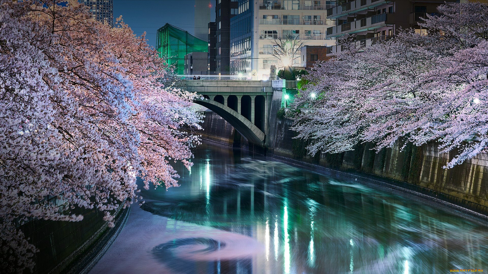 города, токио, , япония, meguro, river