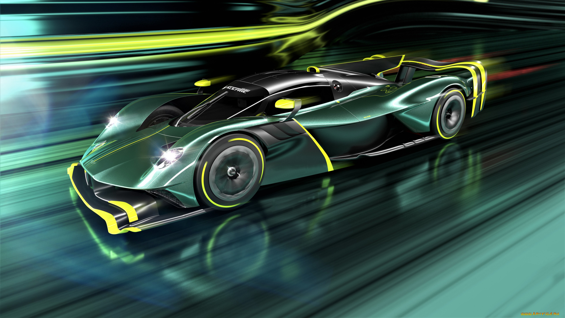 aston, martin, valkyrie, amr, pro, автомобили, aston, martin, зеленый, скорость