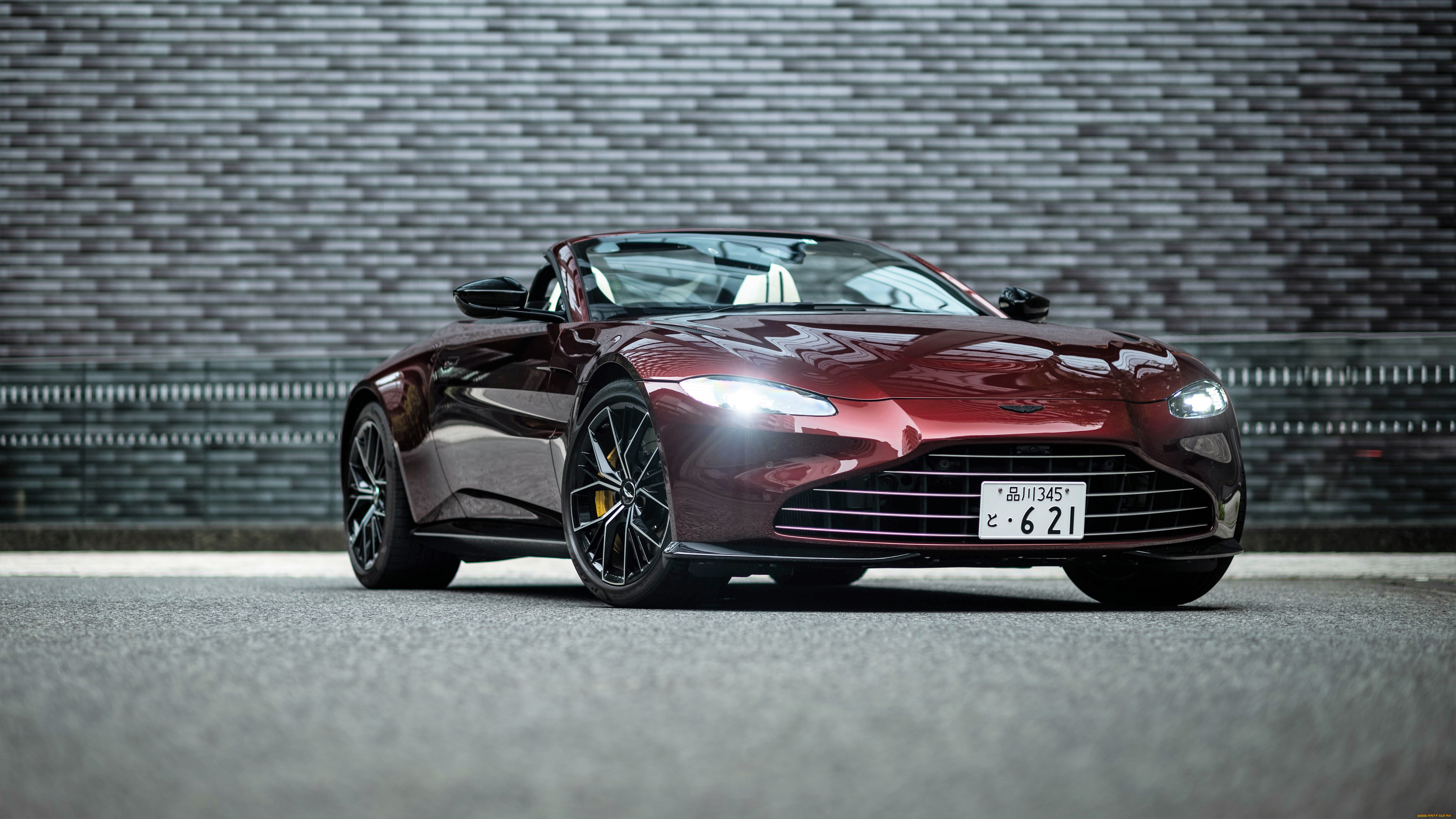 aston, martin, vantage, roadster, автомобили, aston, martin, вишневый, кабриолет