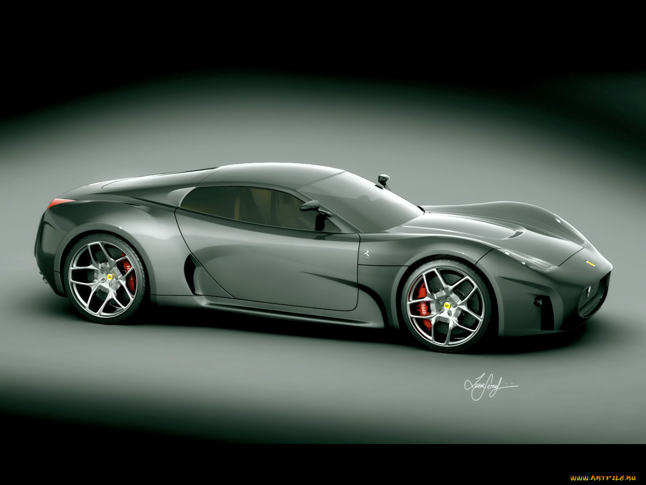 ferrari, concept, 2008, design, by, luca, serafini, автомобили, 3д