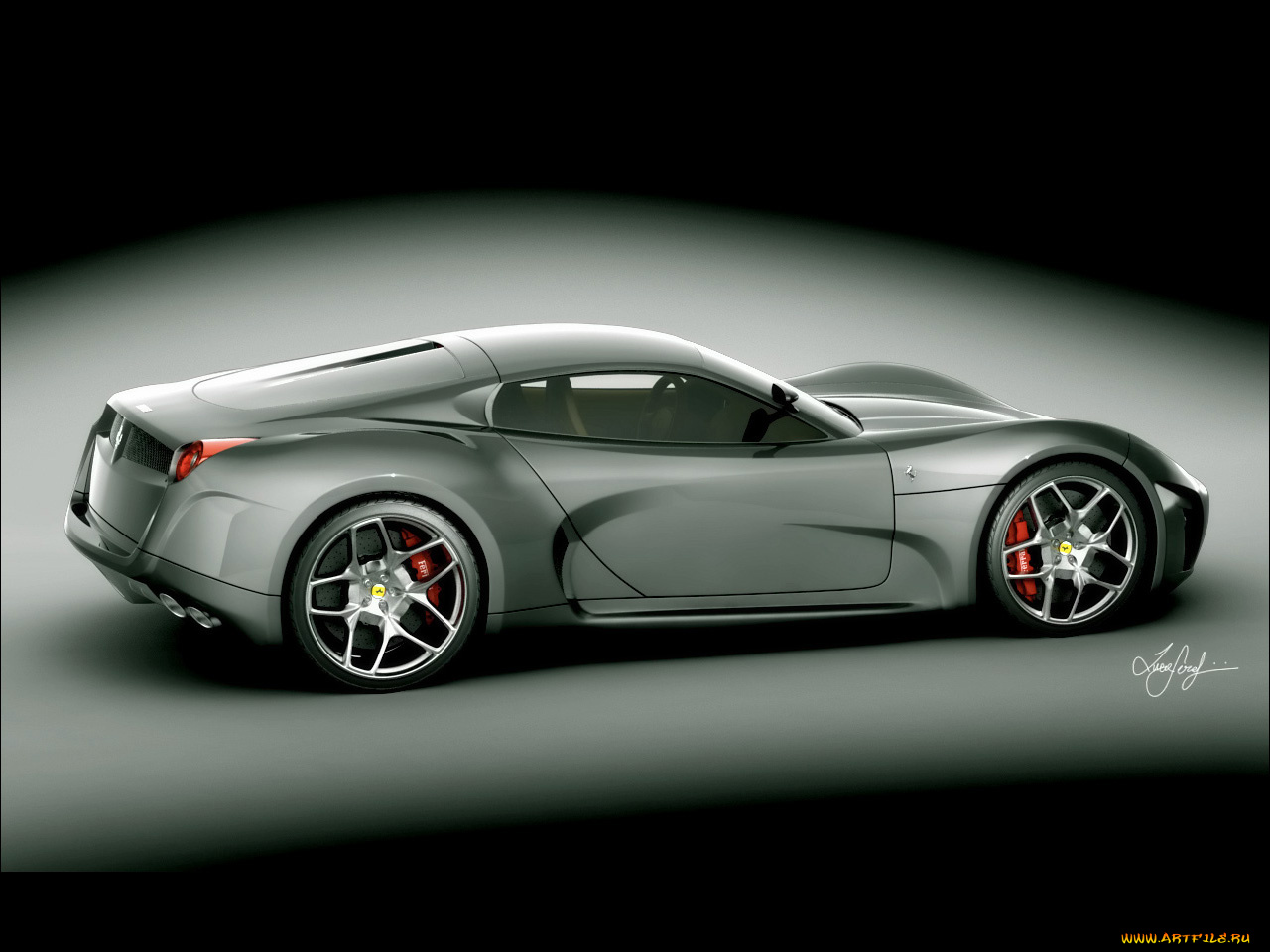 ferrari, concept, 2008, design, by, luca, serafini, автомобили, 3д