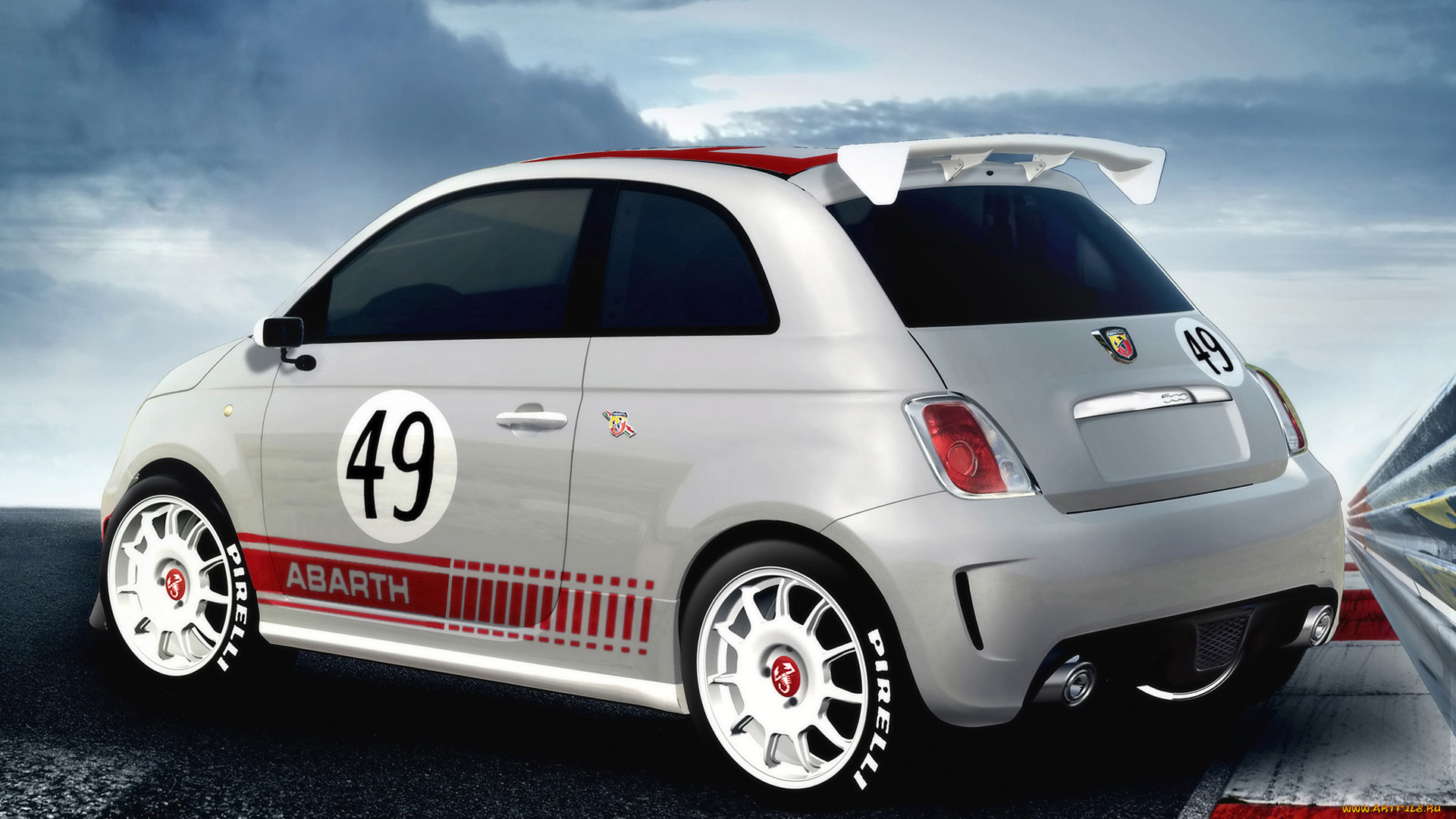 2008, fiat, 500, abarth, assetto, corse, автомобили, 3д