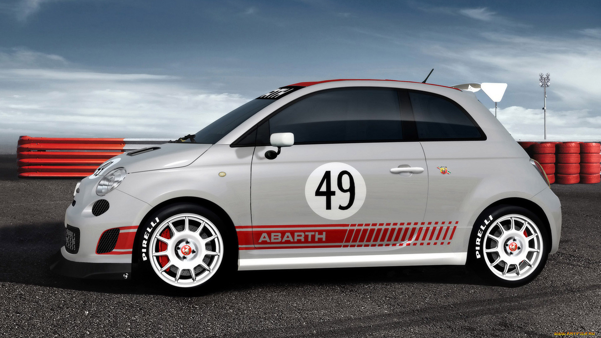 2008, fiat, 500, abarth, assetto, corse, автомобили, 3д