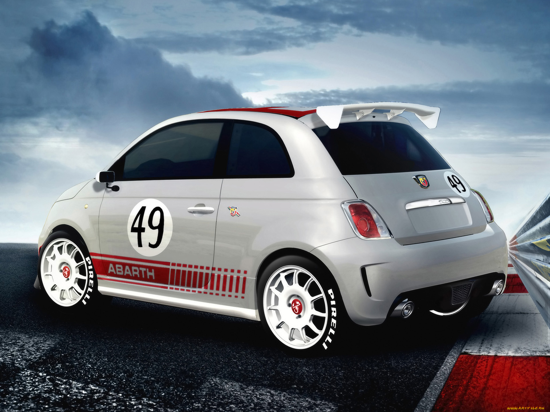 2008, fiat, 500, abarth, assetto, corse, автомобили, 3д