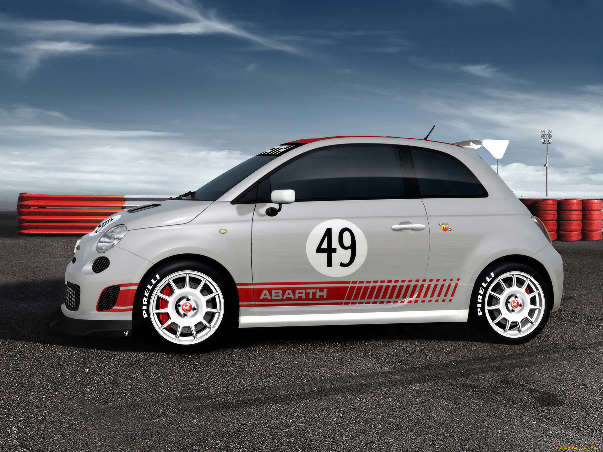 2008, fiat, 500, abarth, assetto, corse, автомобили, 3д