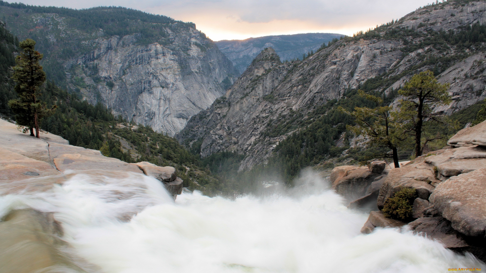 природа, горы, nevada, fall, yosemite, california, usa