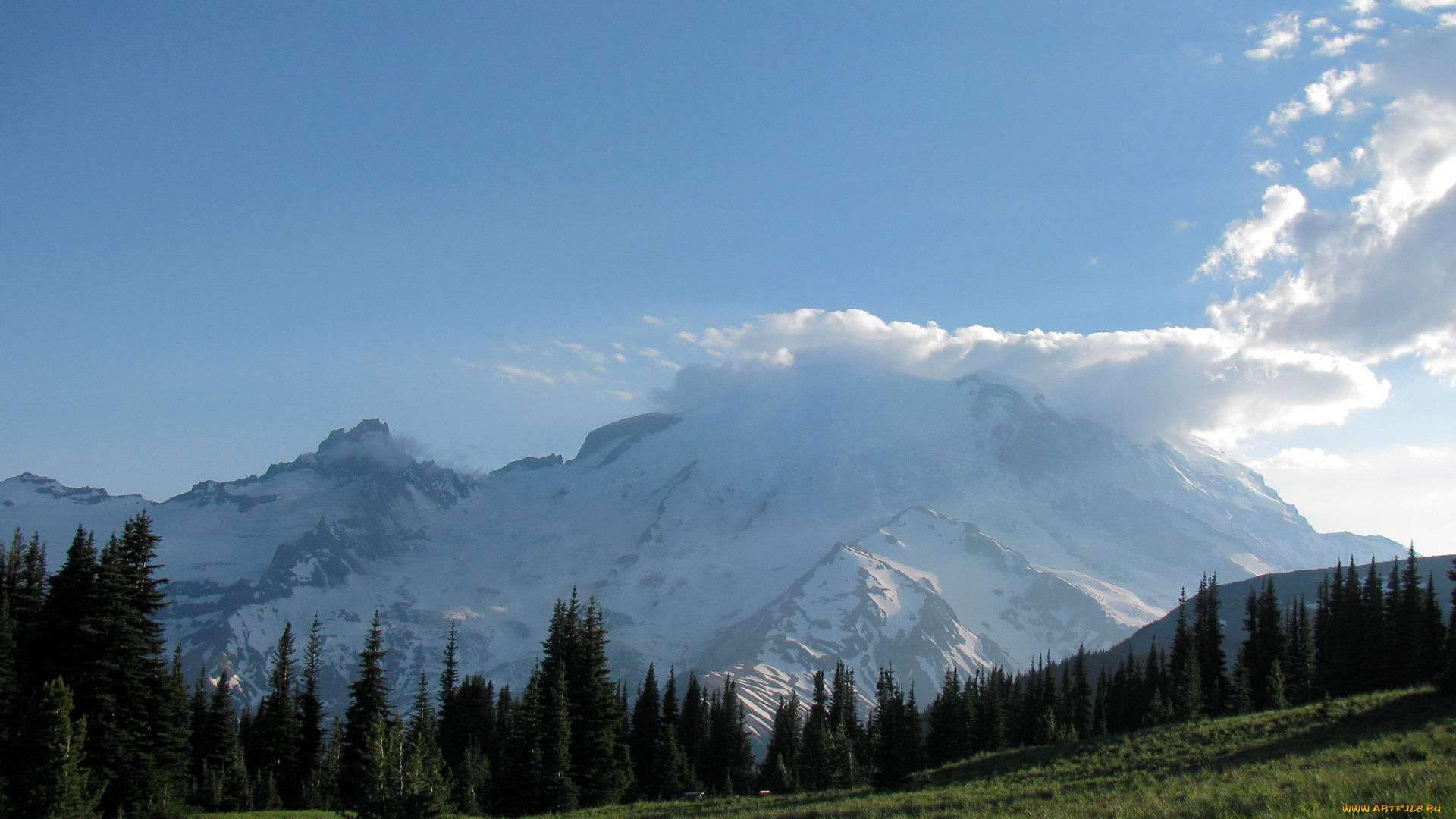 природа, горы, washington, usa, mount, rainier