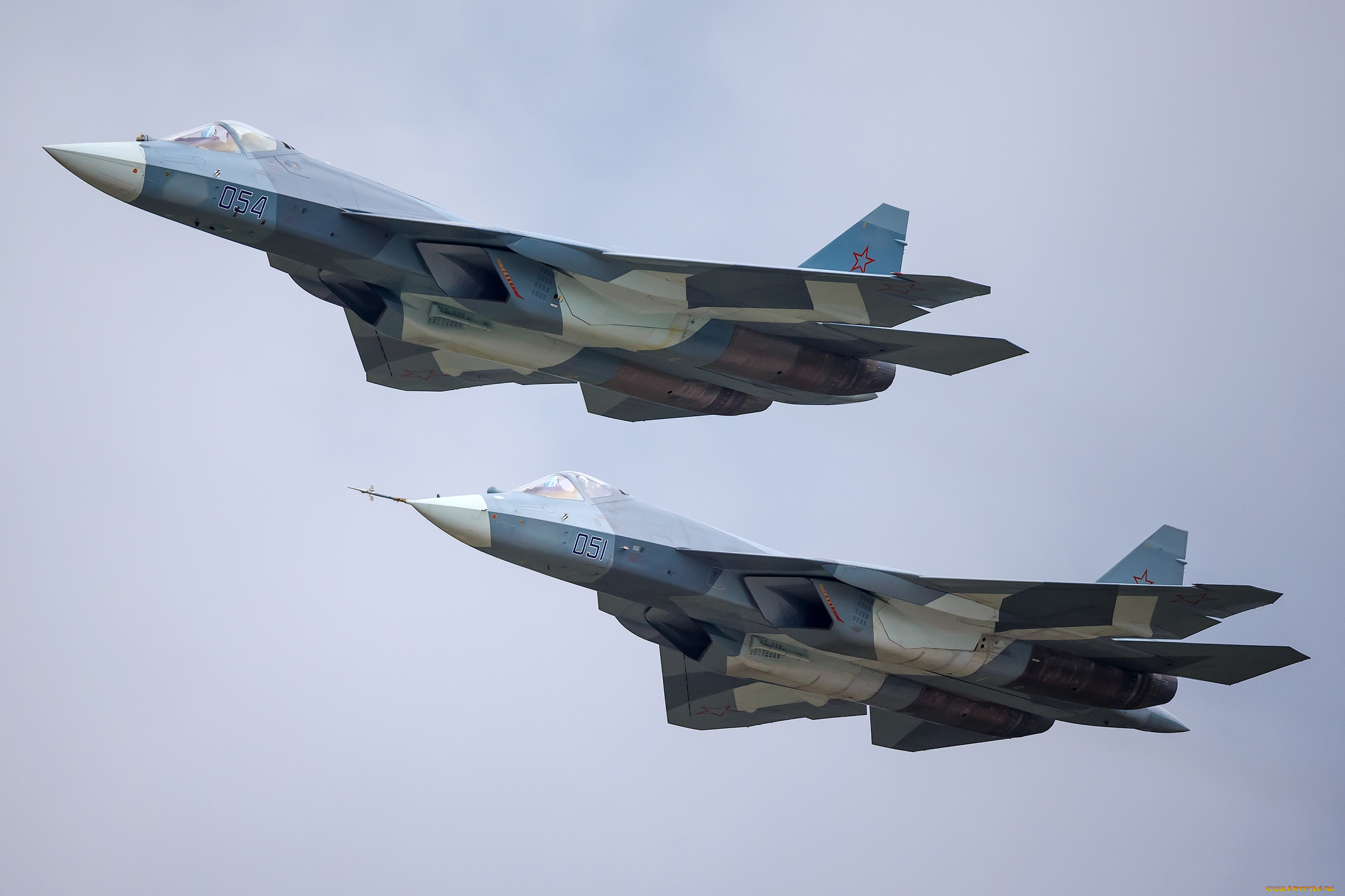 t-50, pak-fa, , t-50-4, and, t-50-1, авиация, боевые, самолёты, истребитель, многоцелевой, россия, ввс, 5-е, поколение