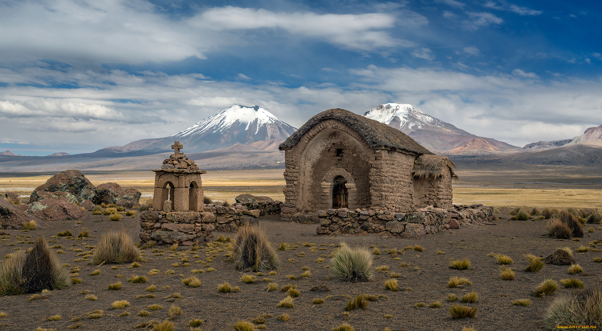 sajama, national, park, природа, пейзажи, равнина, горы