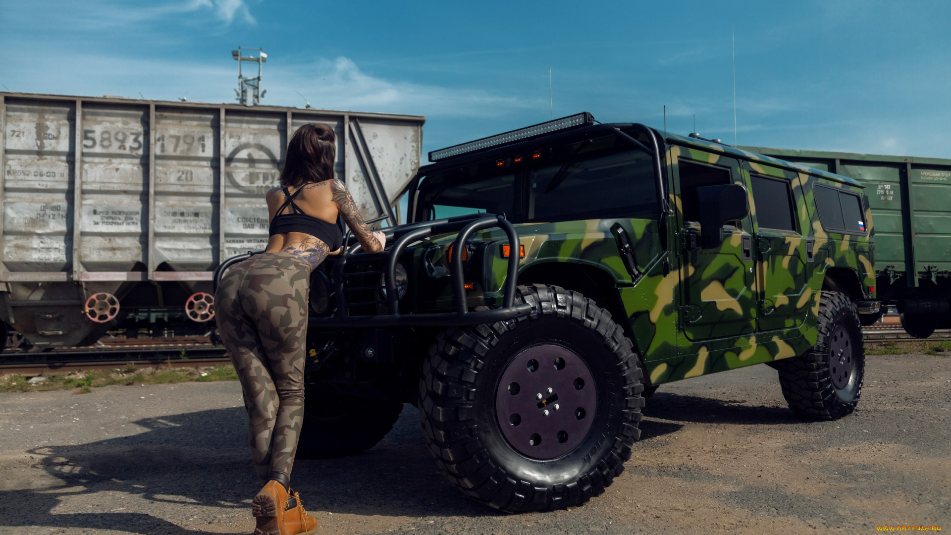 автомобили, -авто, с, девушками, hummer