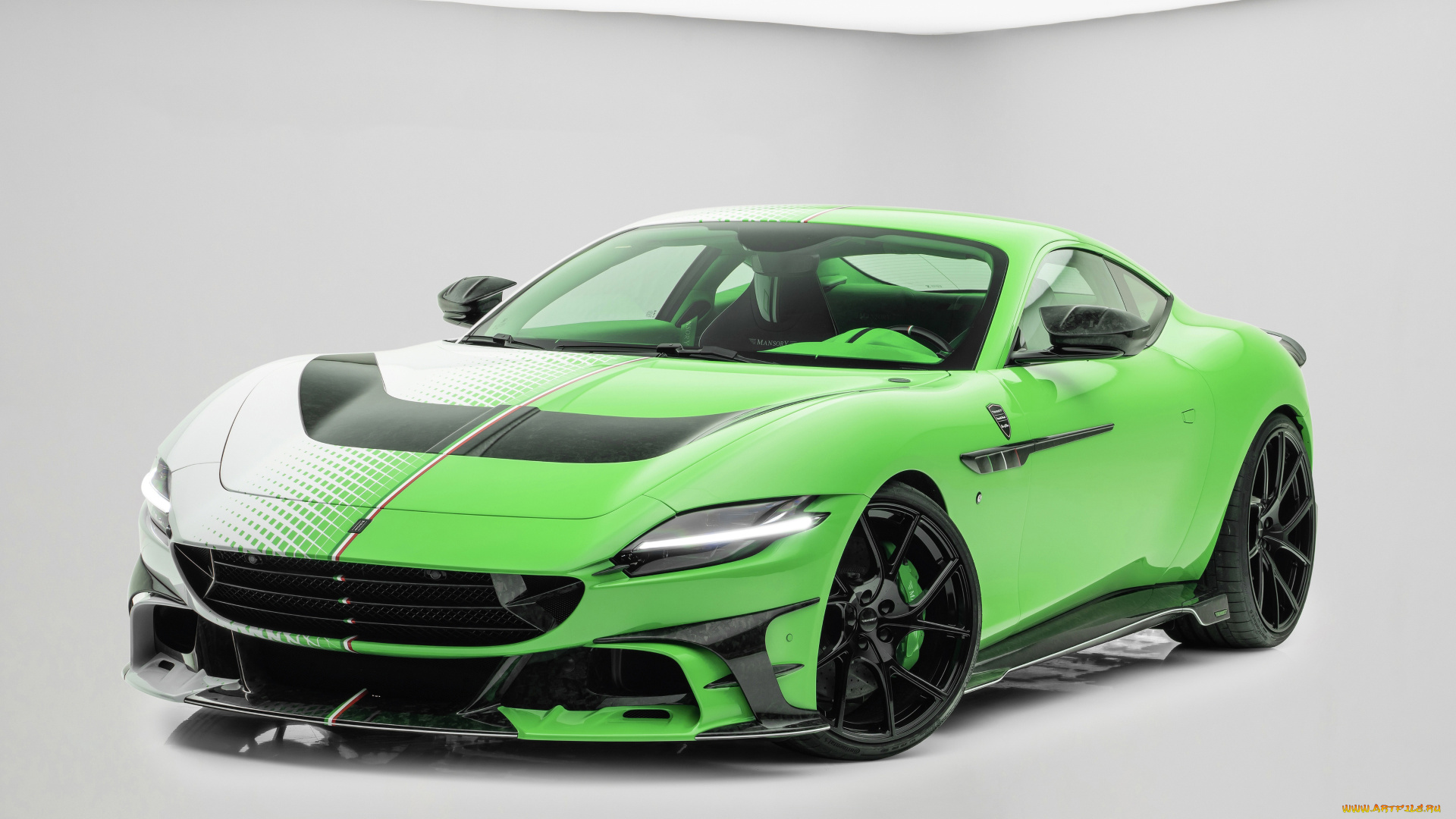 автомобили, ferrari, roma, tempesta, verde, mansory, крутая, итальянка, из, италии