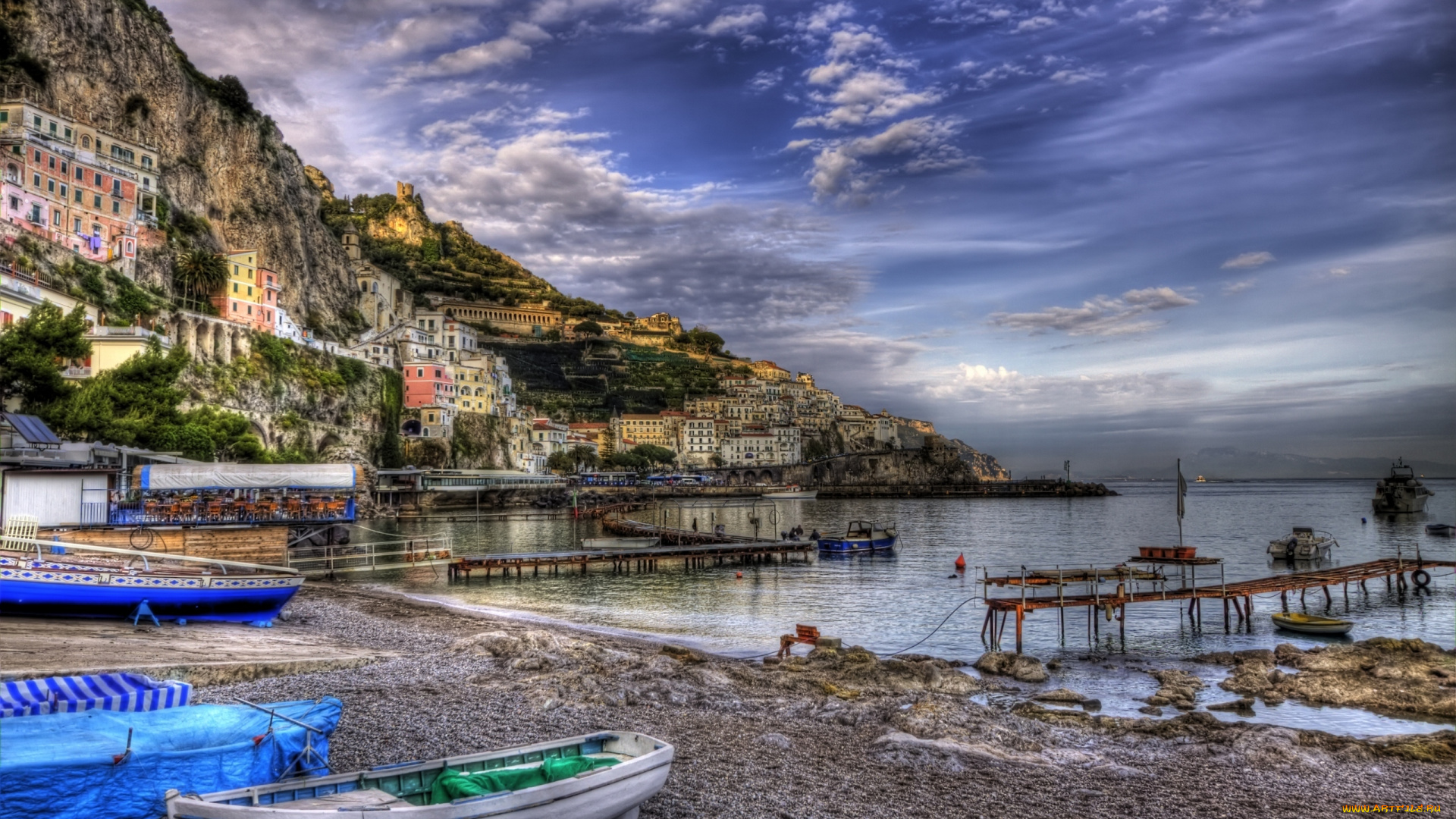 города, пейзажи, amalfi, campania, italy