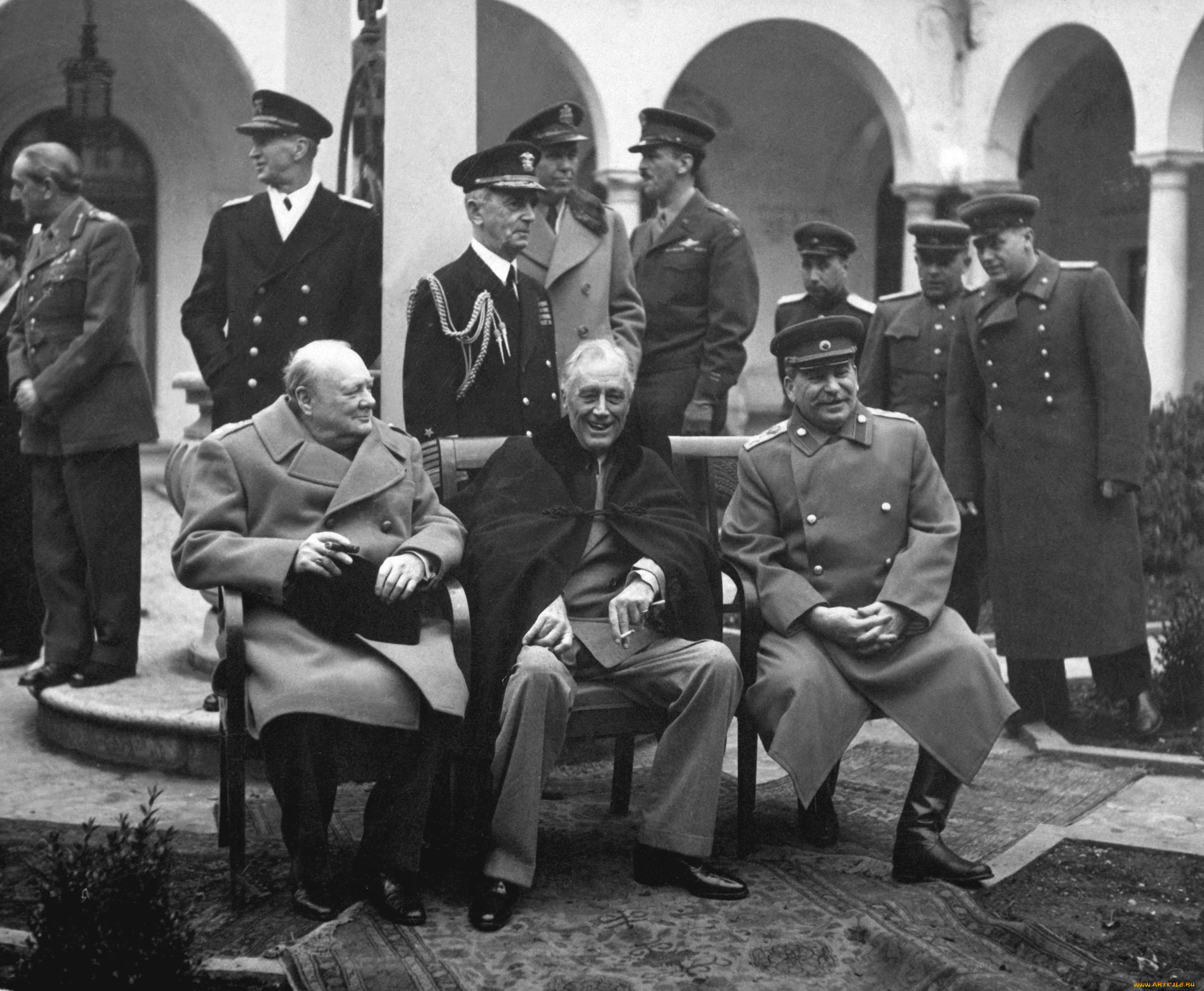 рузвельт, Черчилль, сталин, мужчины, unsort