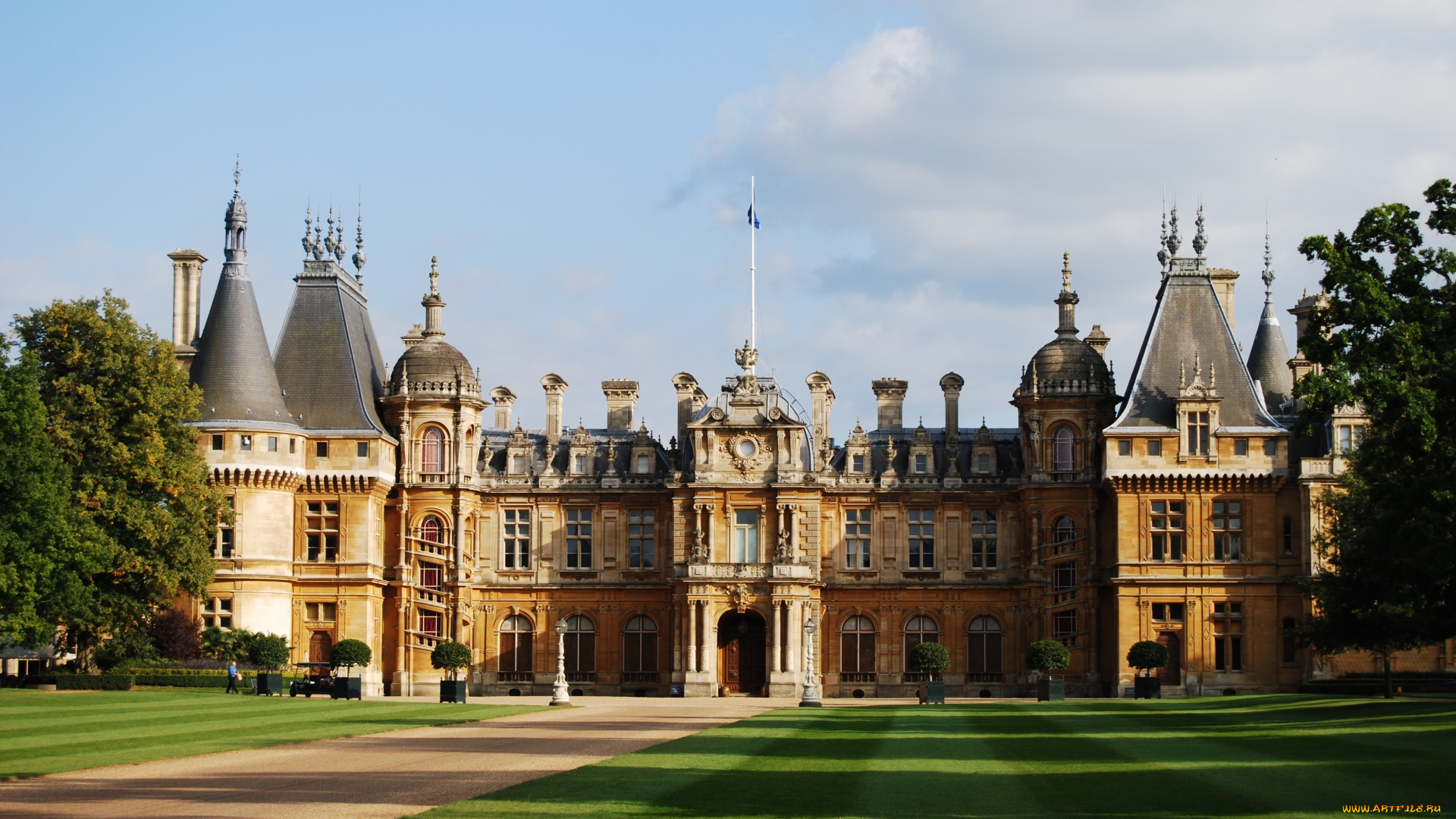 города, дворцы, замки, крепости, england, waddesdon, manor, buckinghamshire, the, rothschild, taste, house, palace