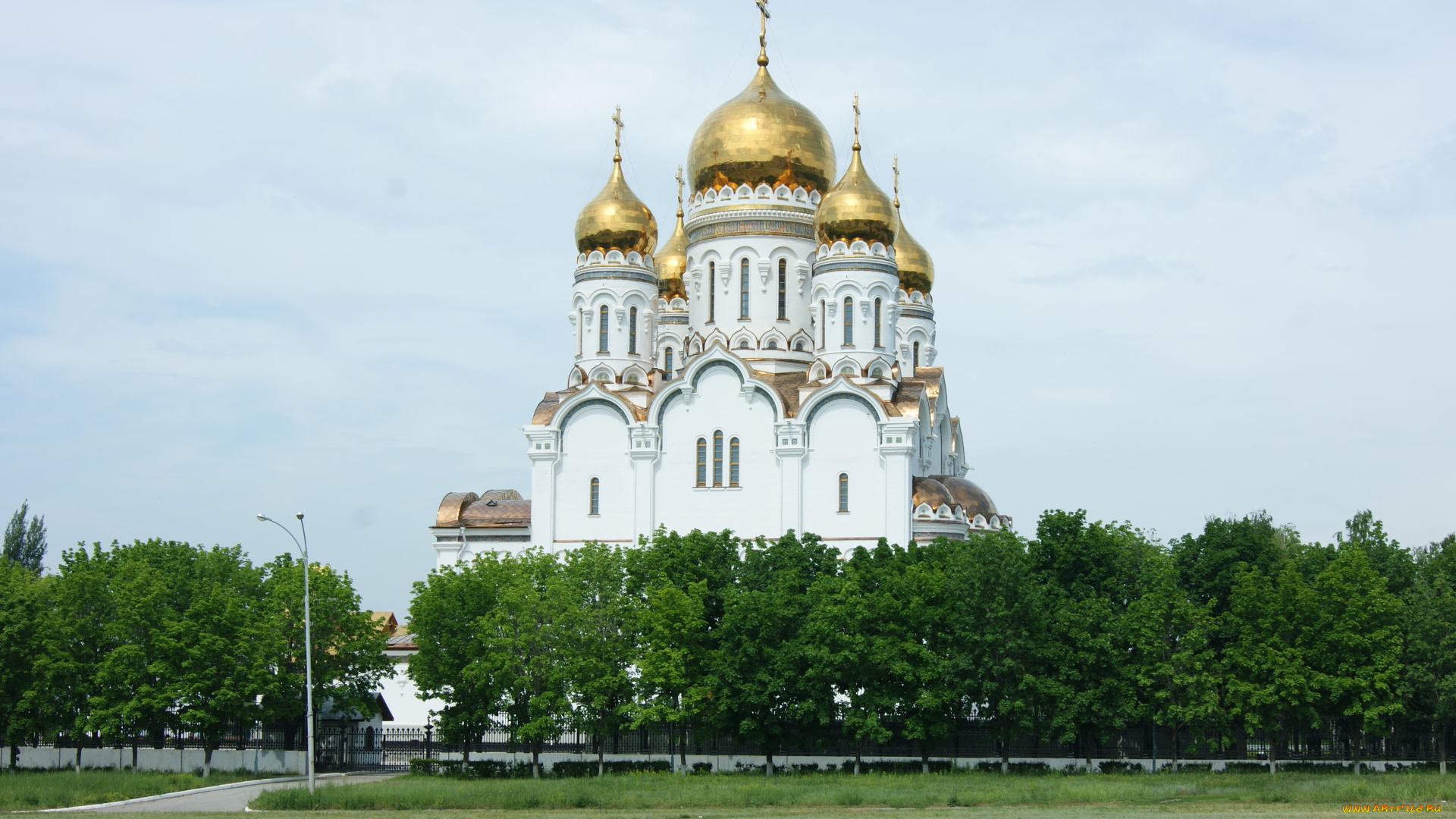 спасо, преображенский, собор, города, православные, церкви, монастыри, облака, деревья, трава, дорога