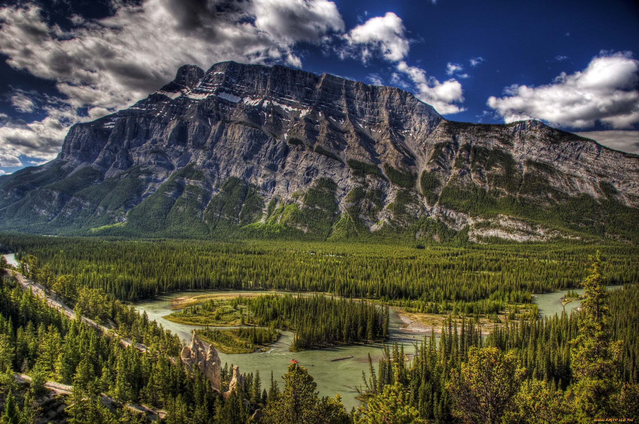 banff, national, park, in, alberta, canada, природа, горы