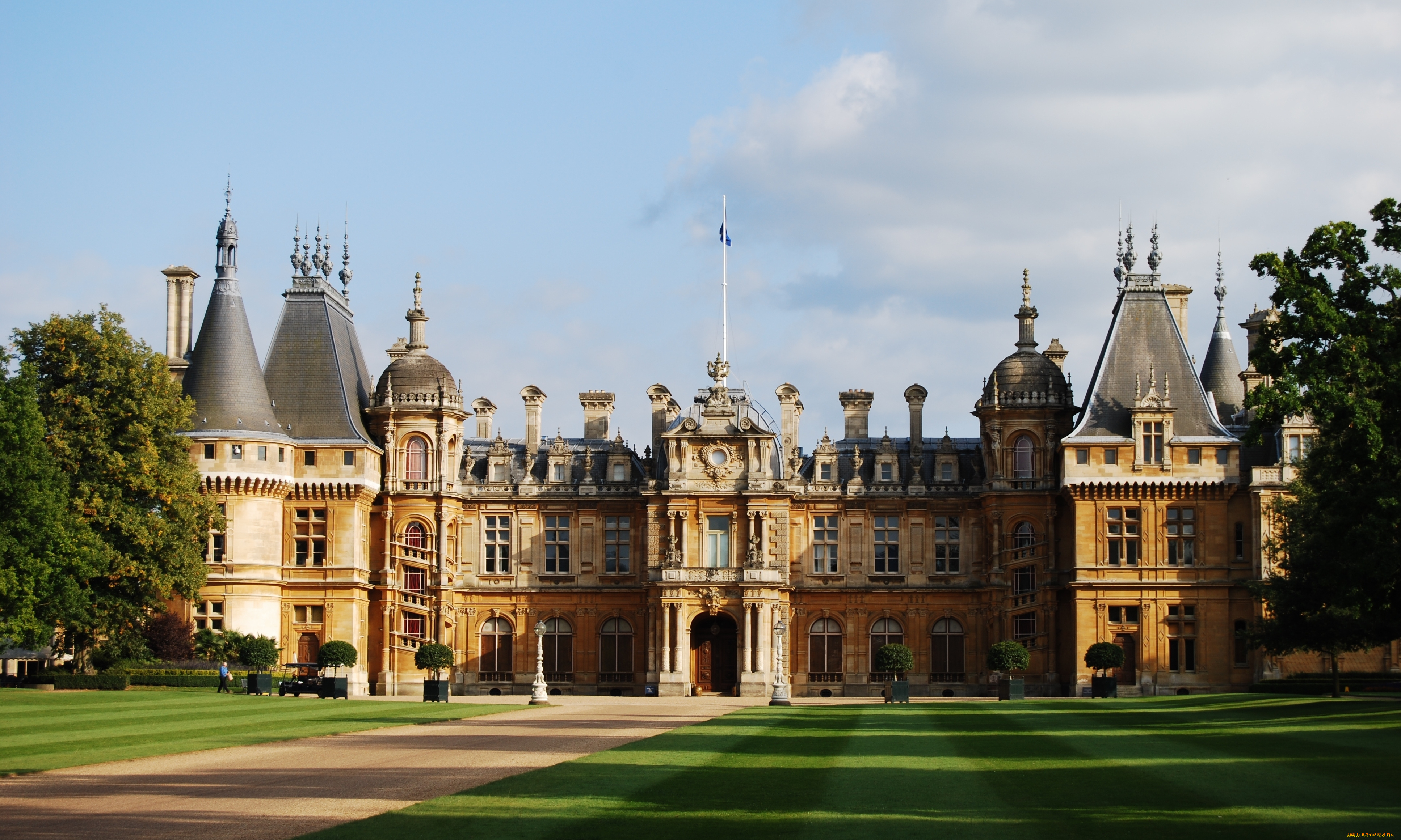 города, дворцы, замки, крепости, england, waddesdon, manor, buckinghamshire, the, rothschild, taste, house, palace