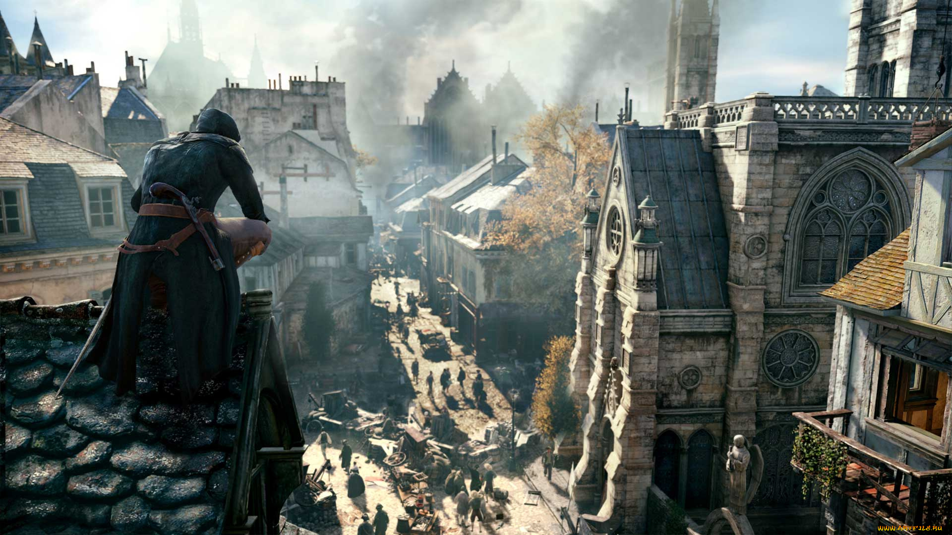 assassin`s, creed, unity, видео, игры, -, assassin`s, creed, unity, город