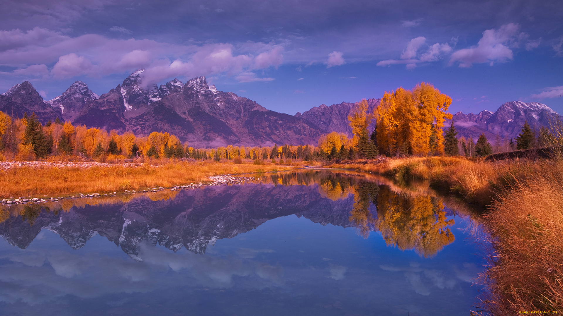 природа, реки, озера, лес, озеро, горы, небо, деревья, осень, отражение
