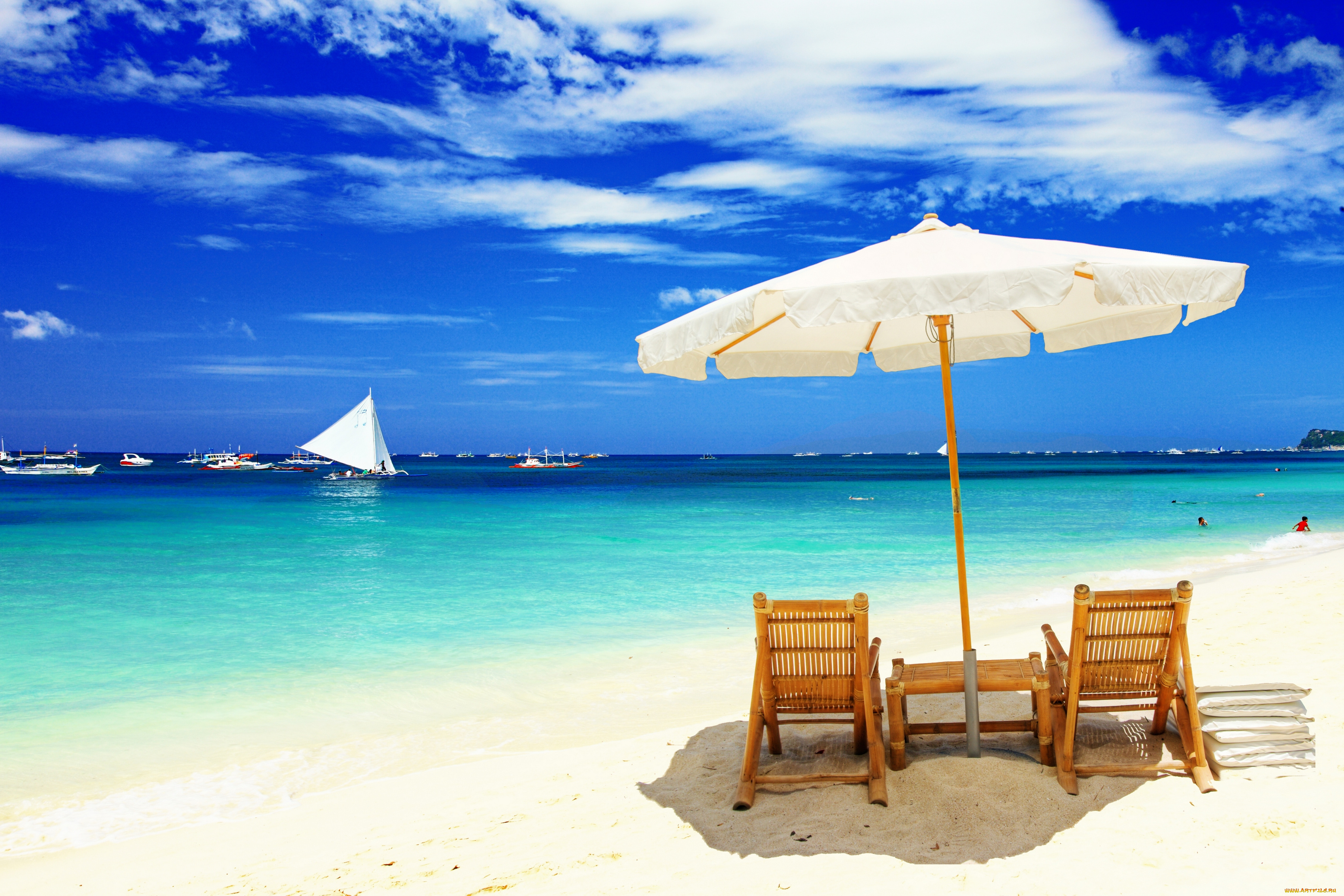 boracay, island, , philippines, природа, побережье, boracay, philippines, боракай, филиппины, море, пляж, зонтик, кресла, лодки