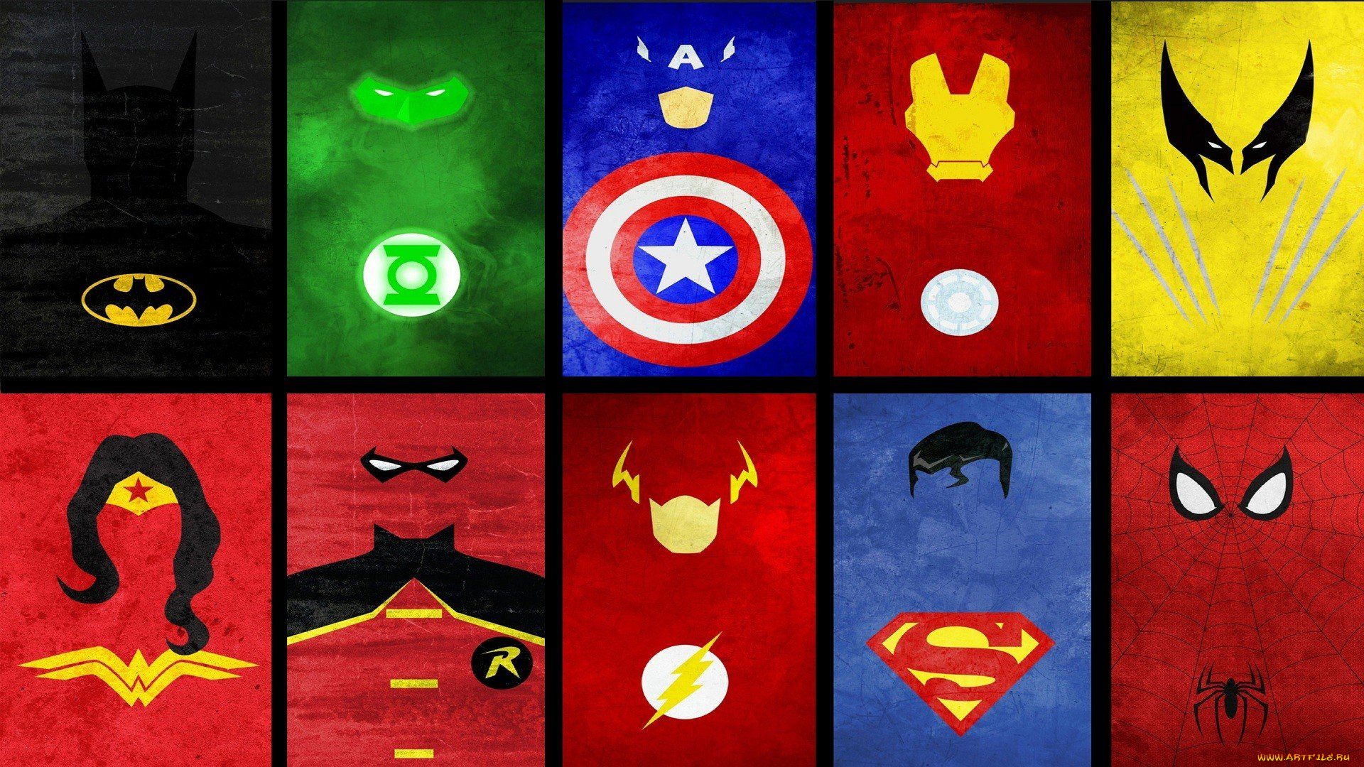 векторная, графика, мультфильмы, , cartoons, супермэн, железный, Человек, капитан, америка, зеленый, фонарь, флэш, Человек-паук, росомаха, бэтмен, образы, герои, комиксы