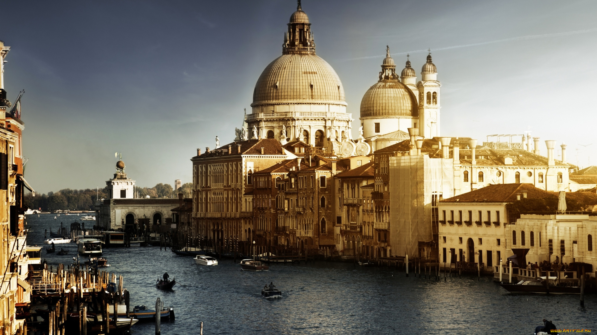 venice, города, венеция, италия, канал, храм, лодки