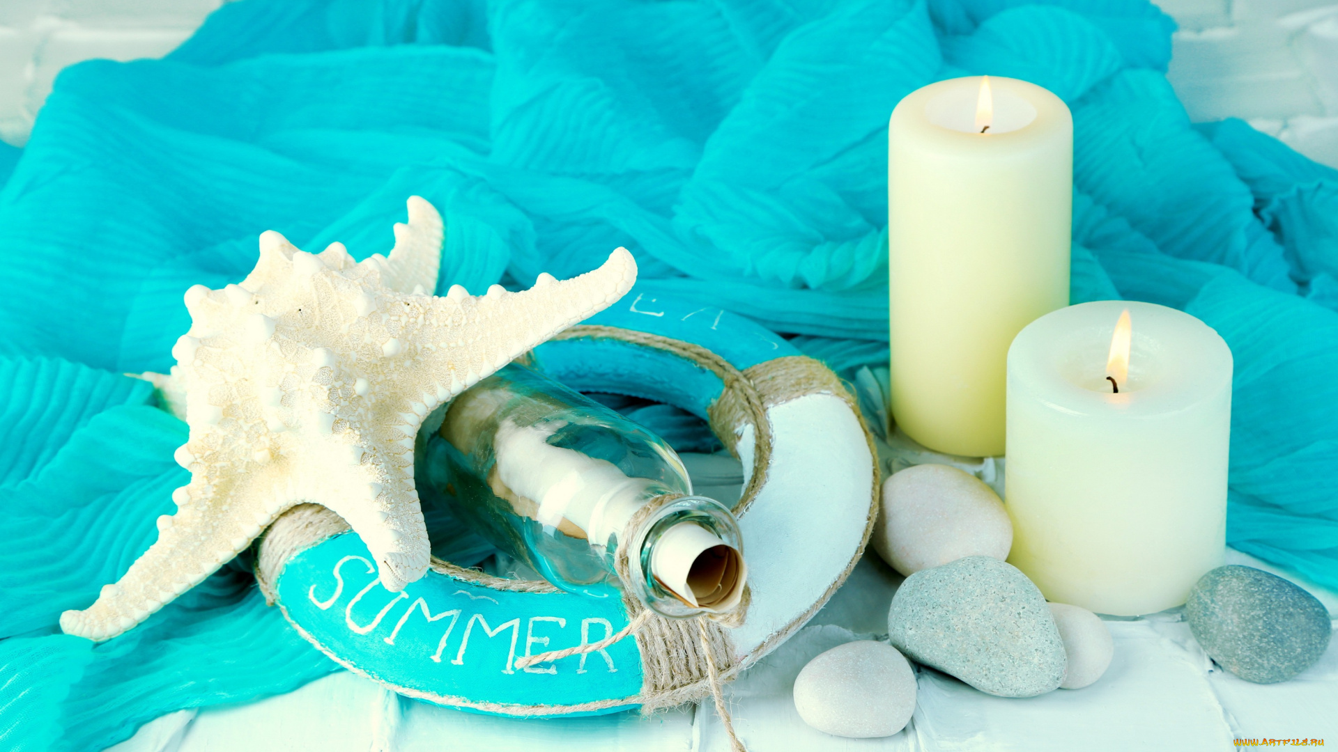 разное, ракушки, , кораллы, , декоративные, и, spa-камни, candles, starfish, marine, камни, summer, bottle, свечи, морская, звезда