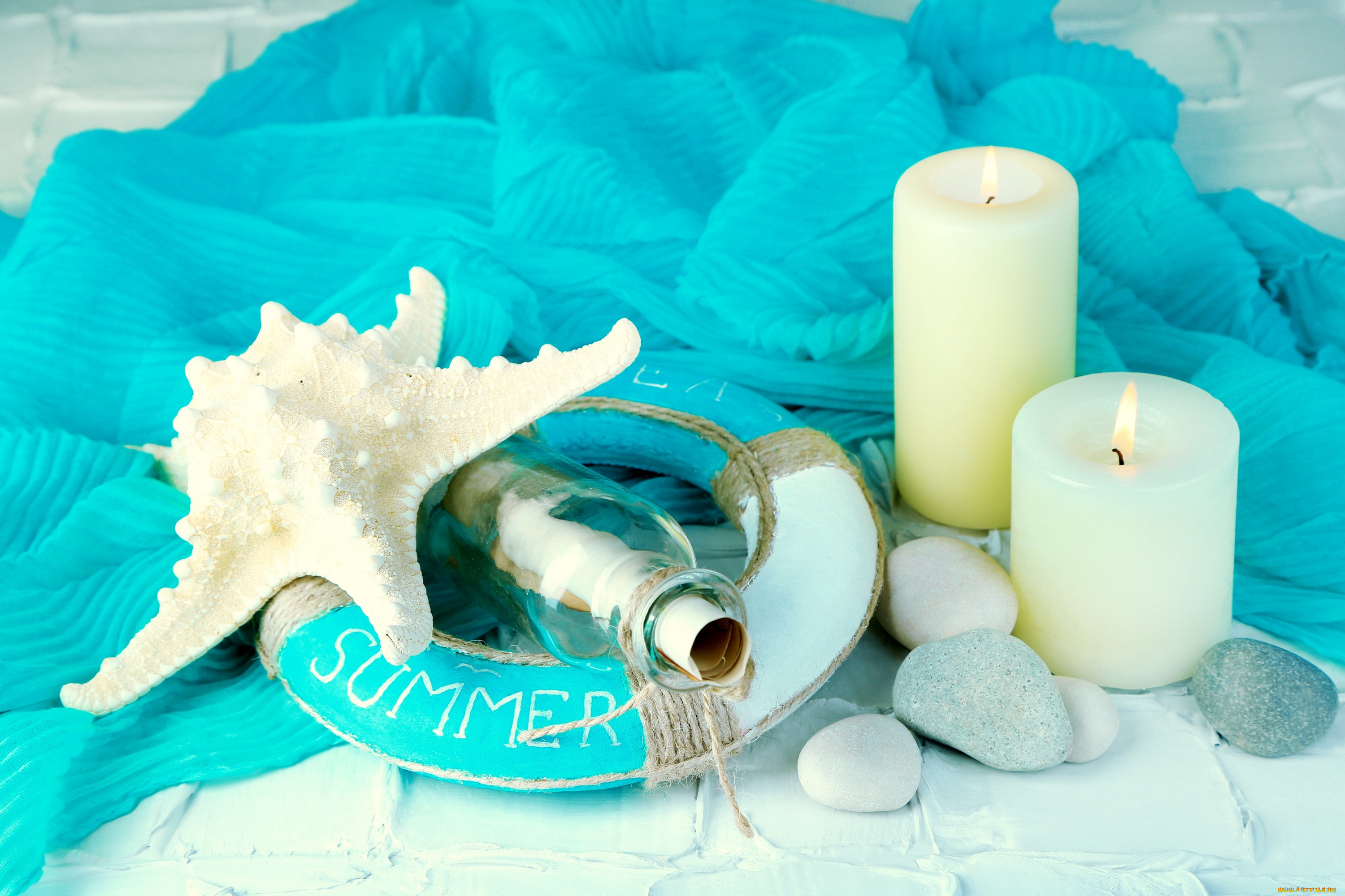 разное, ракушки, , кораллы, , декоративные, и, spa-камни, candles, starfish, marine, камни, summer, bottle, свечи, морская, звезда