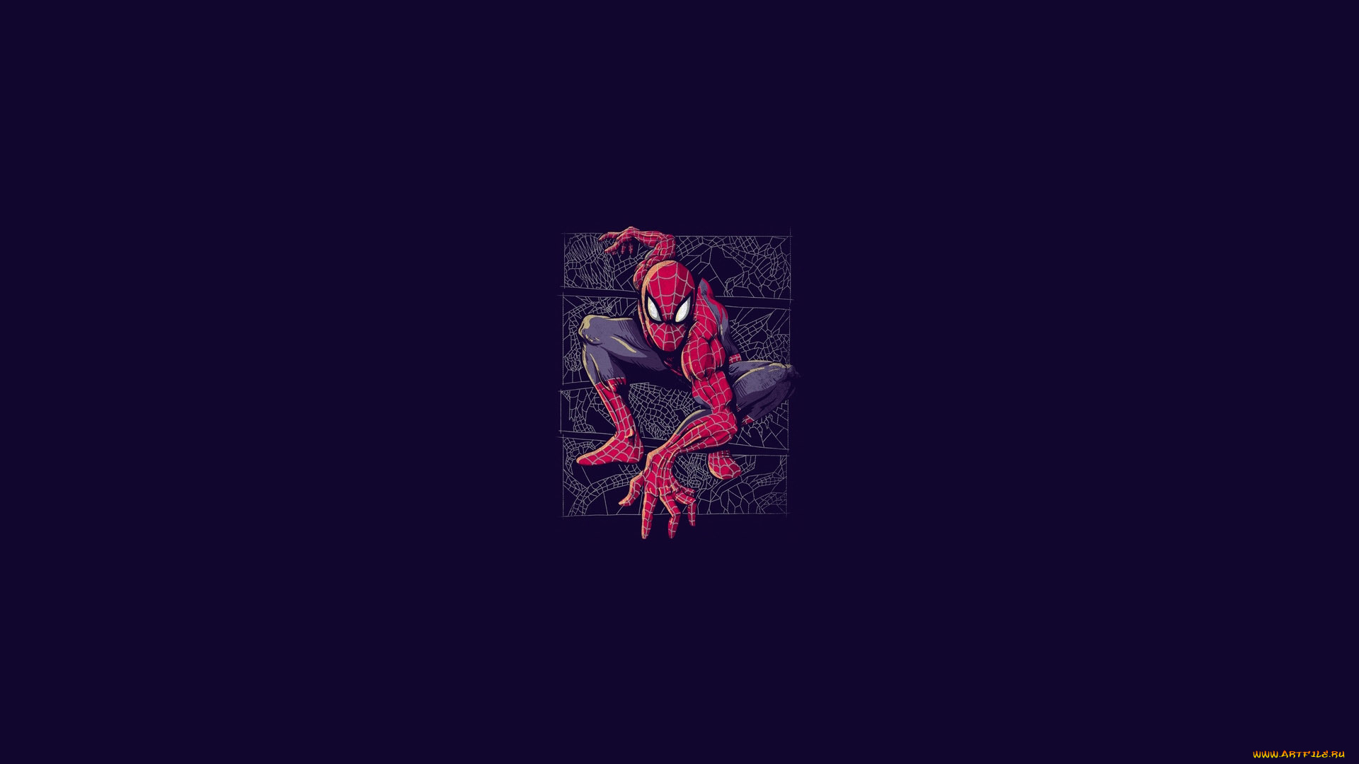 рисованное, минимализм, spider, man