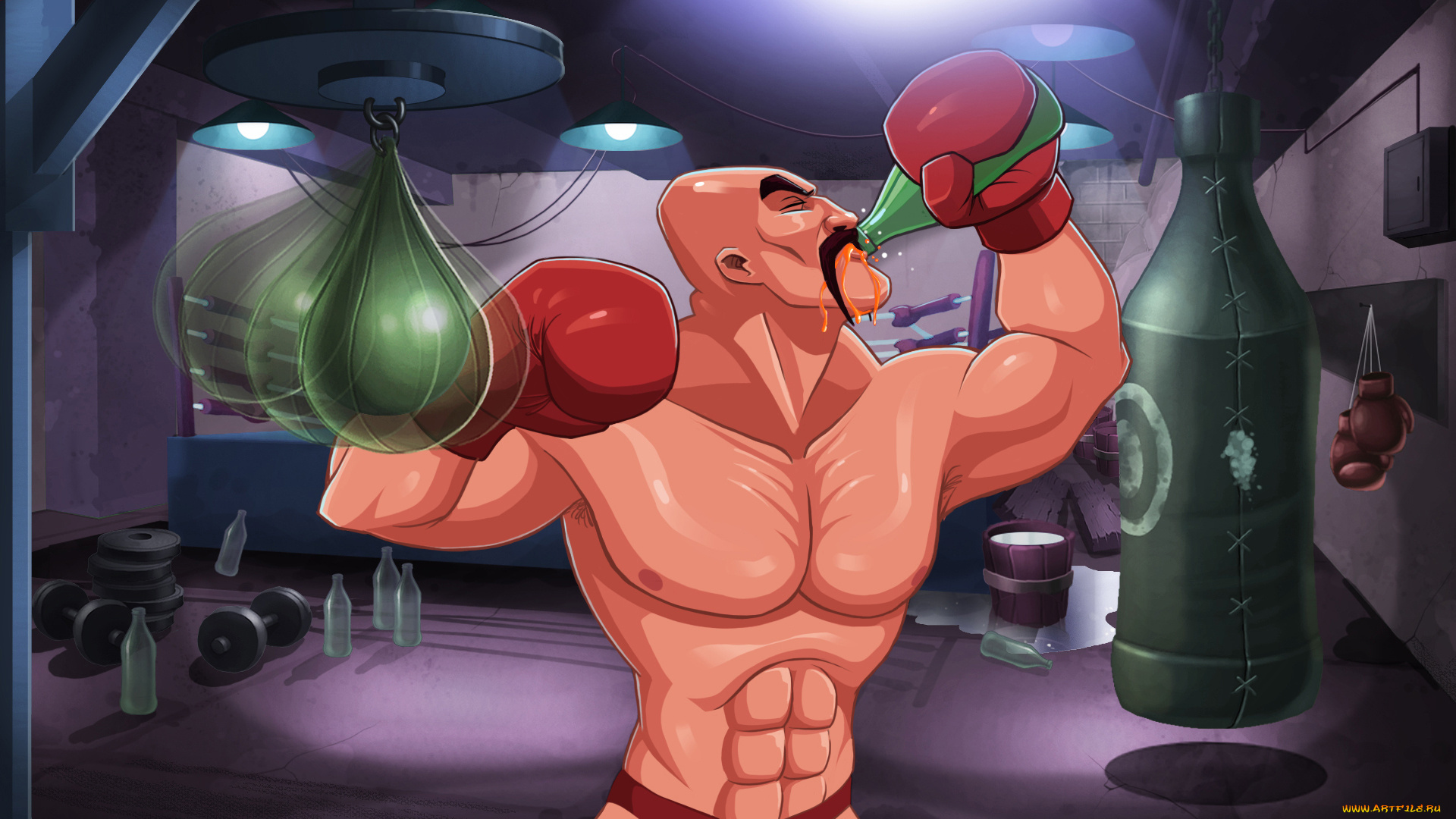 punch-out, видео, игры, мужчина, фон