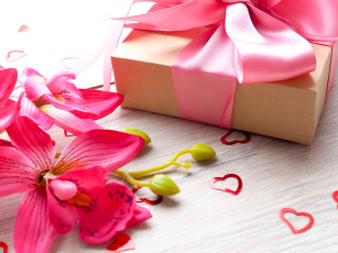 Картинка праздничные подарки+и+коробочки цветы бант коробка подарок