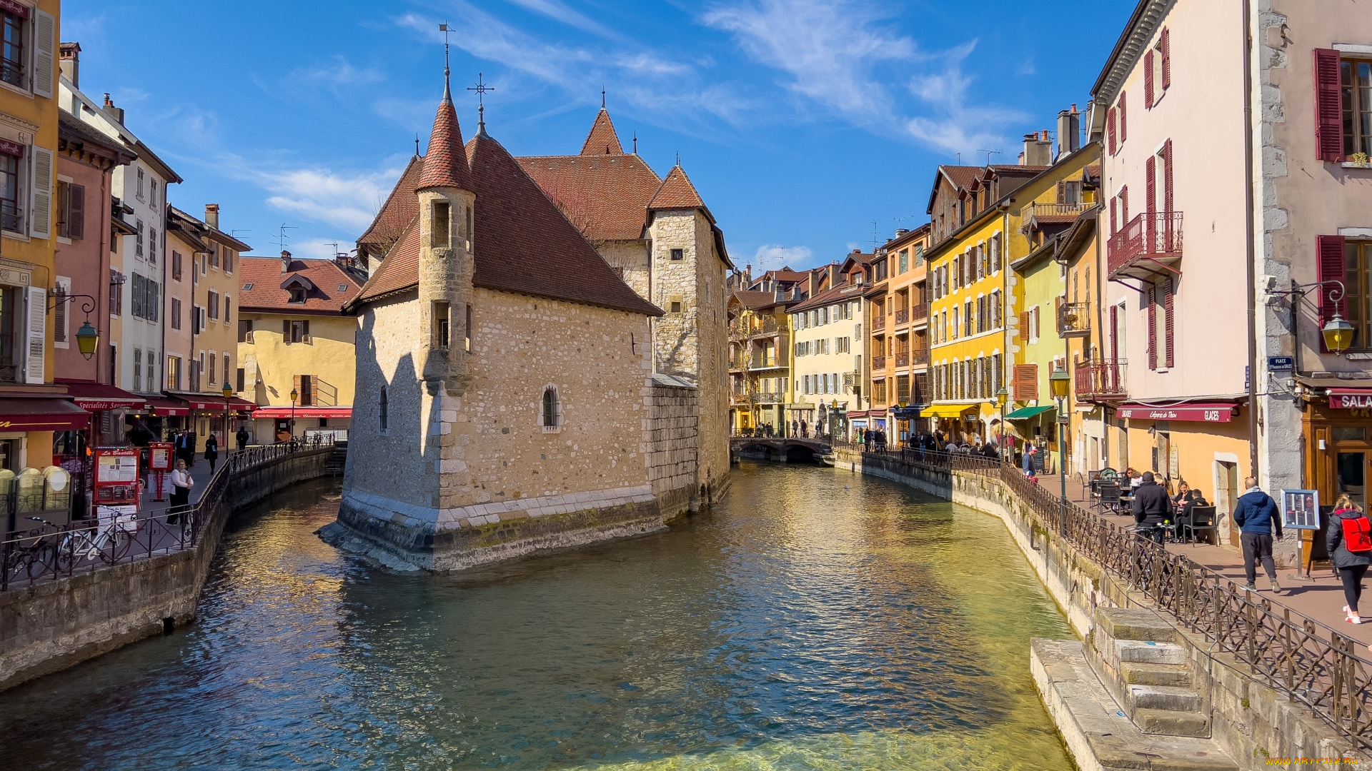 annecy, france, города, -, улицы, , площади, , набережные