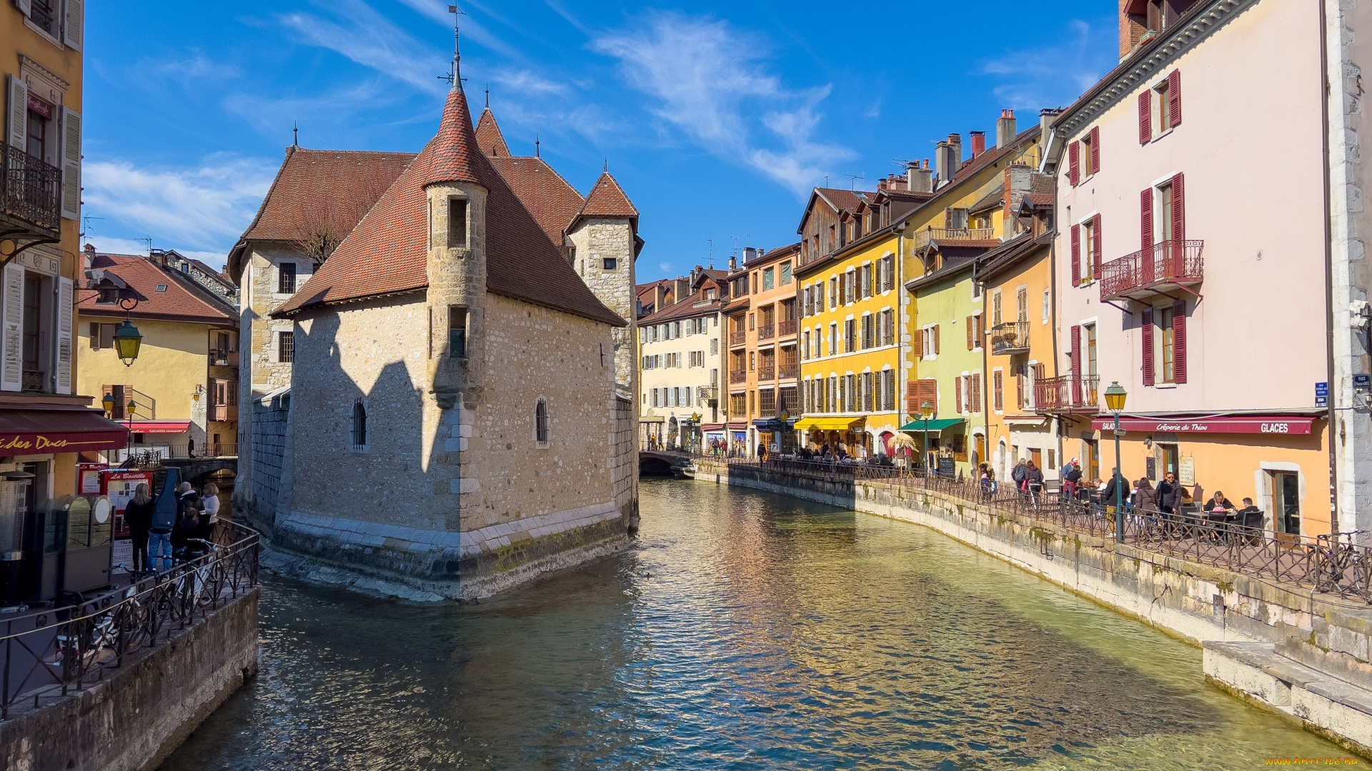 annecy, france, города, -, улицы, , площади, , набережные