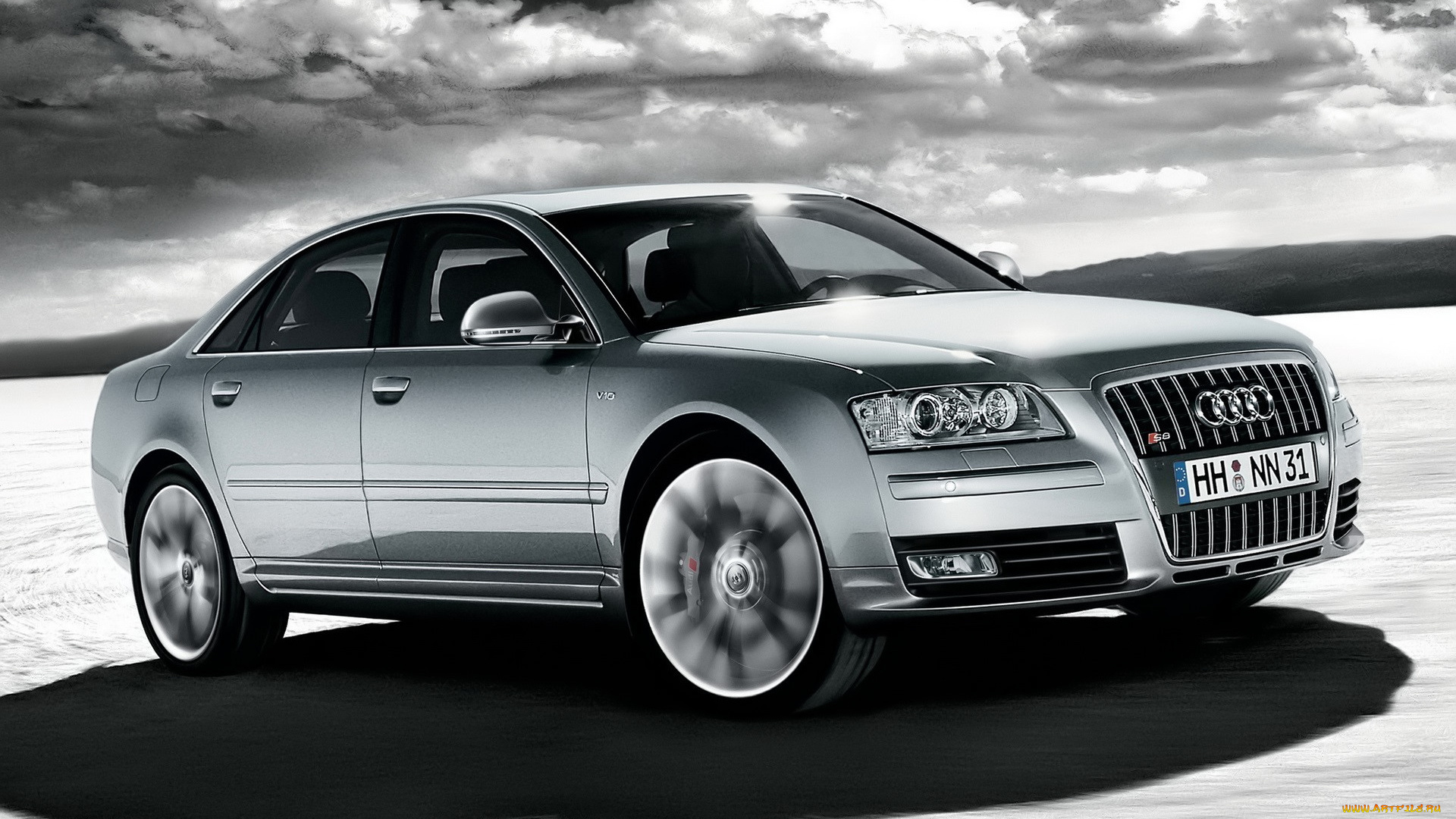 audi, s8, автомобили, audi, серебристый, скорость