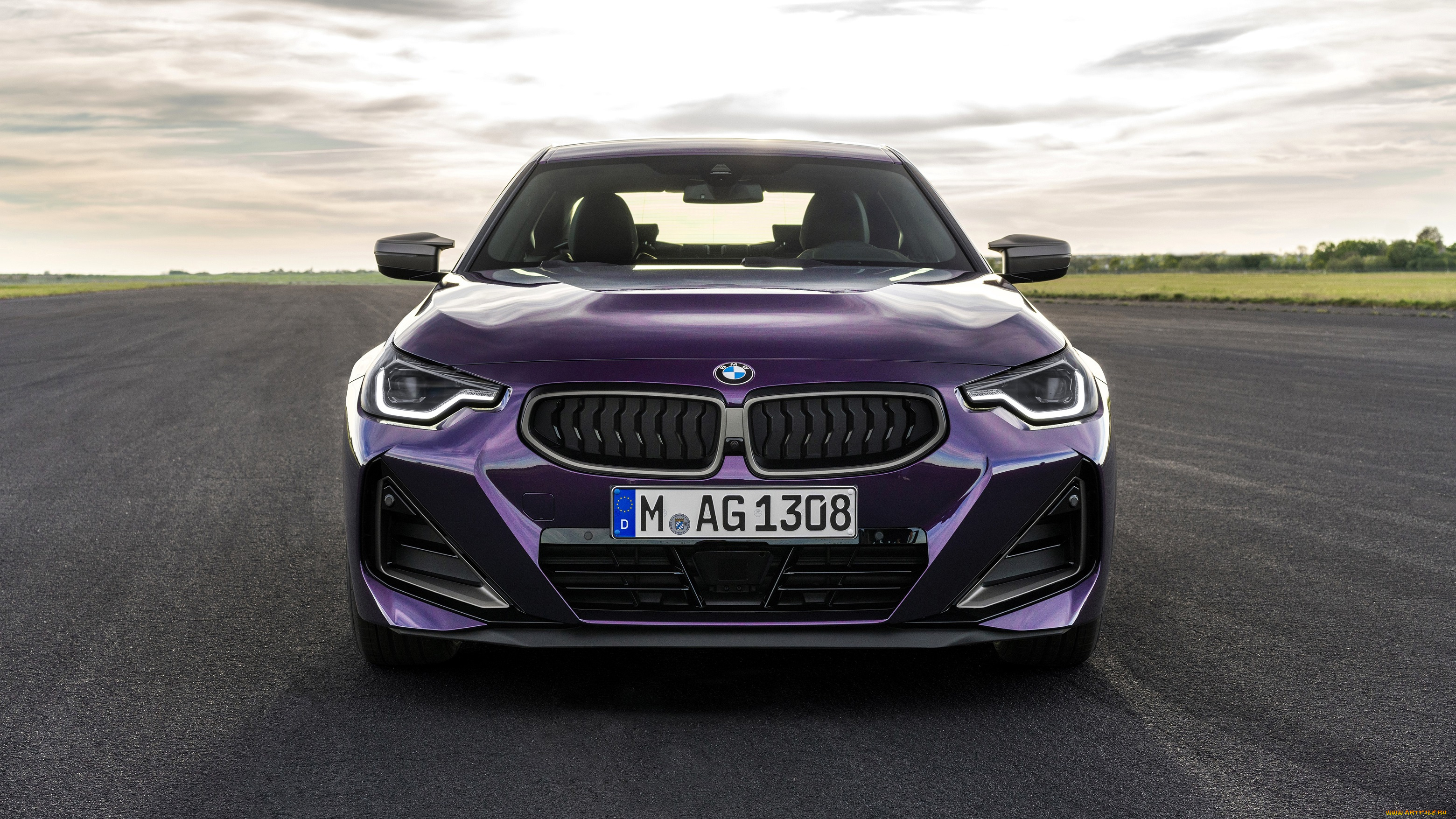 bmw, m240i, xdrive, coup, 2021, автомобили, bmw, фиолетовый, площадка