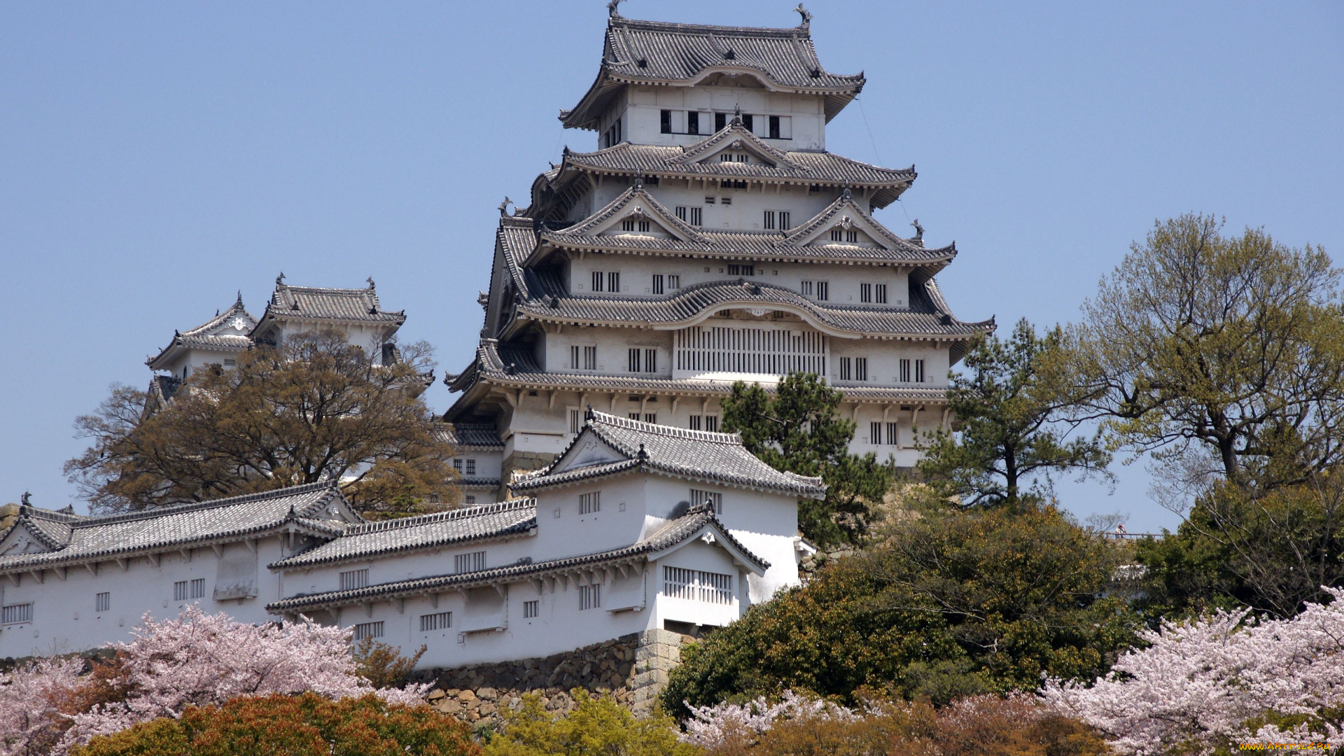 himeji, castle, города, замки, Японии, химедзи, Япония