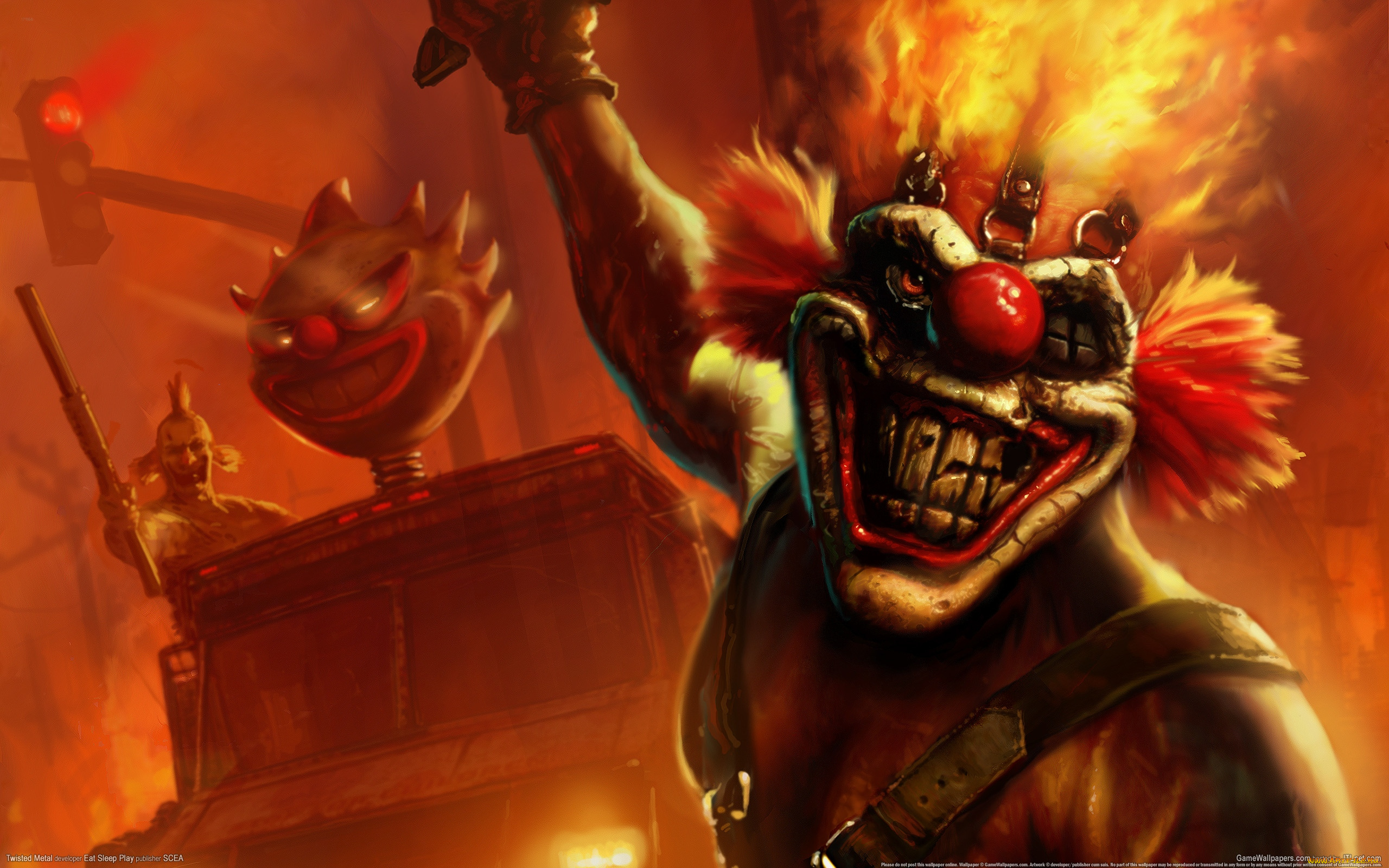 Sweet t. Twisted Metal игра. Клоун из Твистед металл 2.