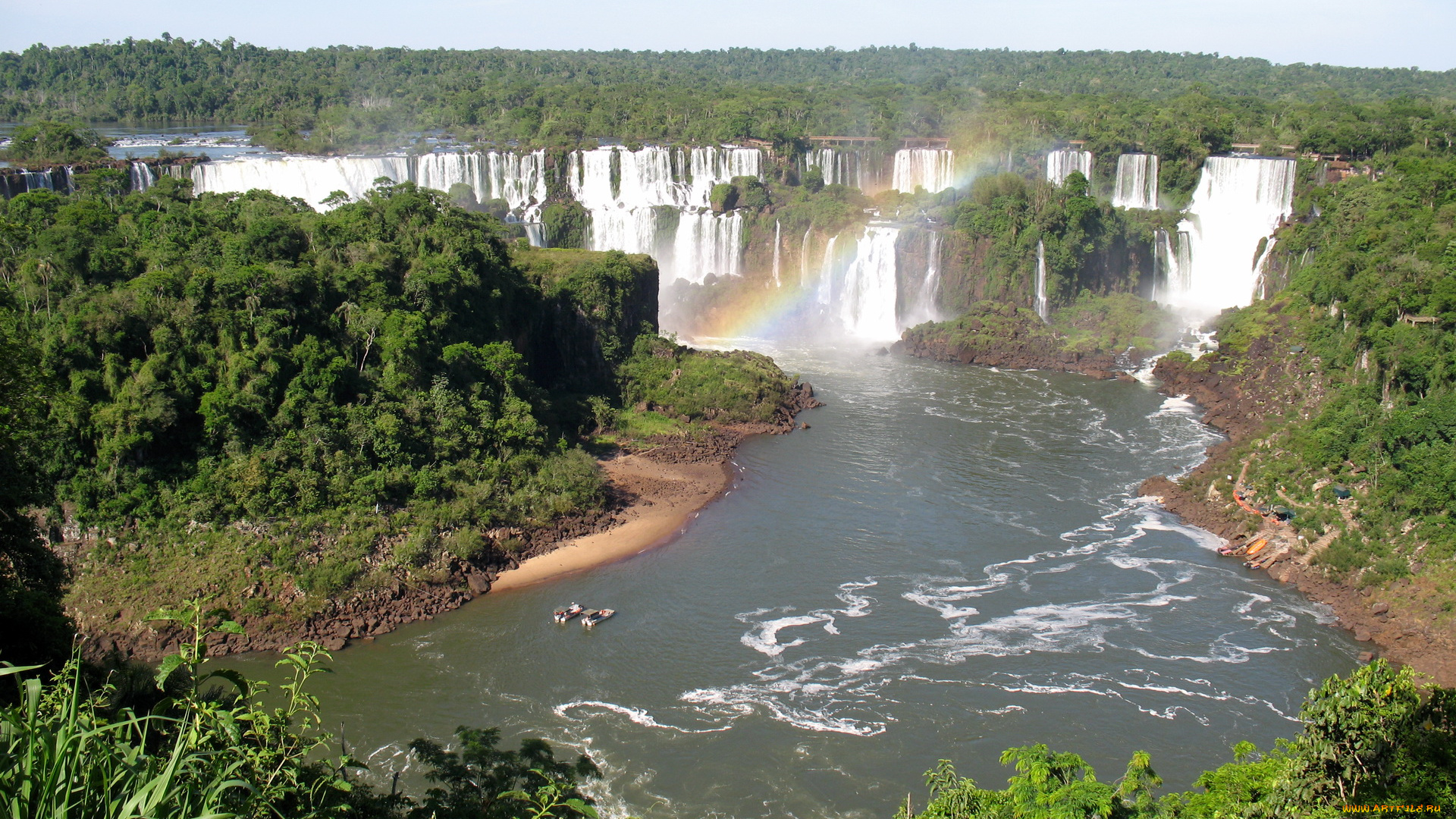 водопaды, игуасy, бразилия, природа, водопады