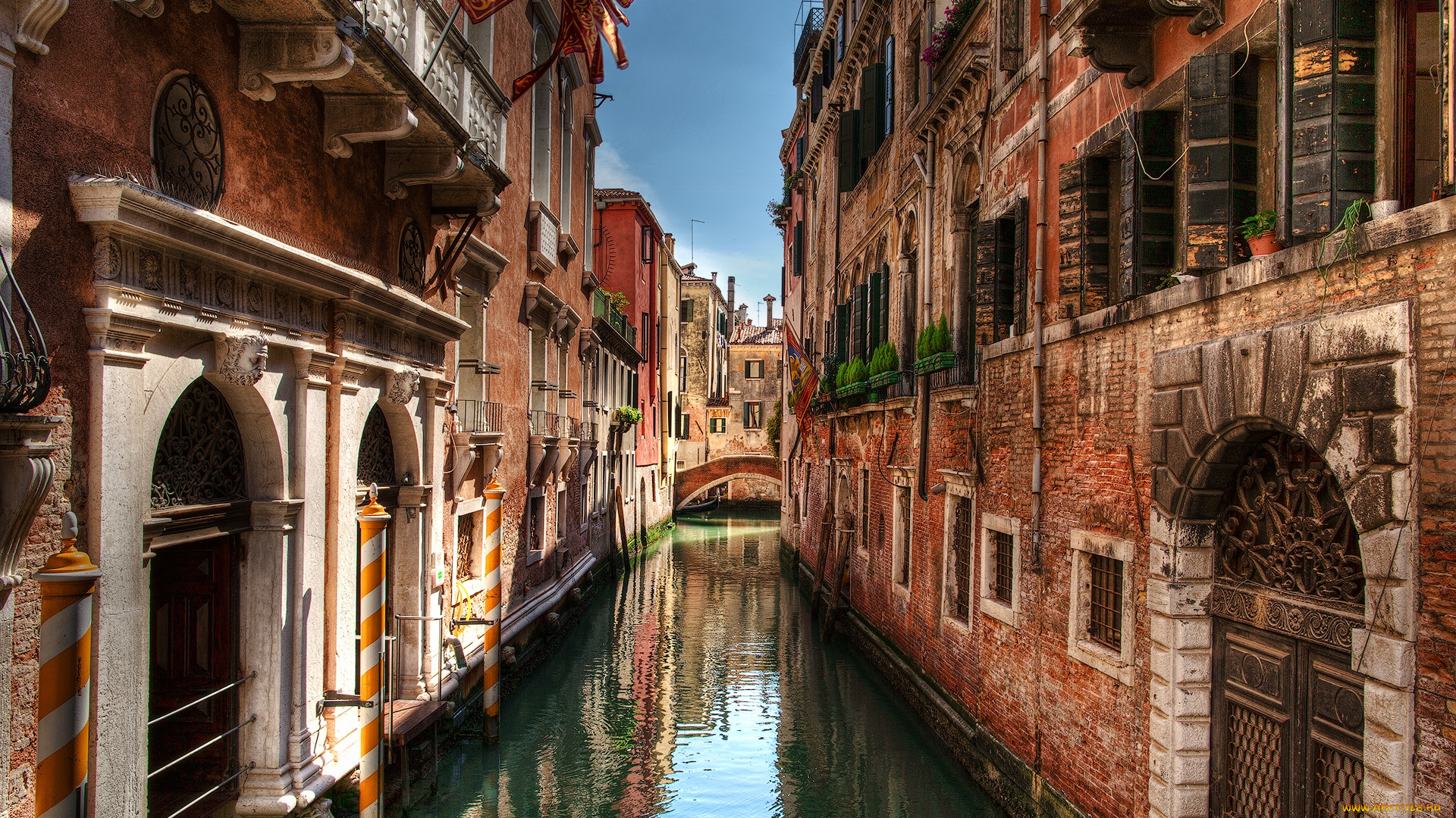 города, венеция, италия, канал, вода, дома