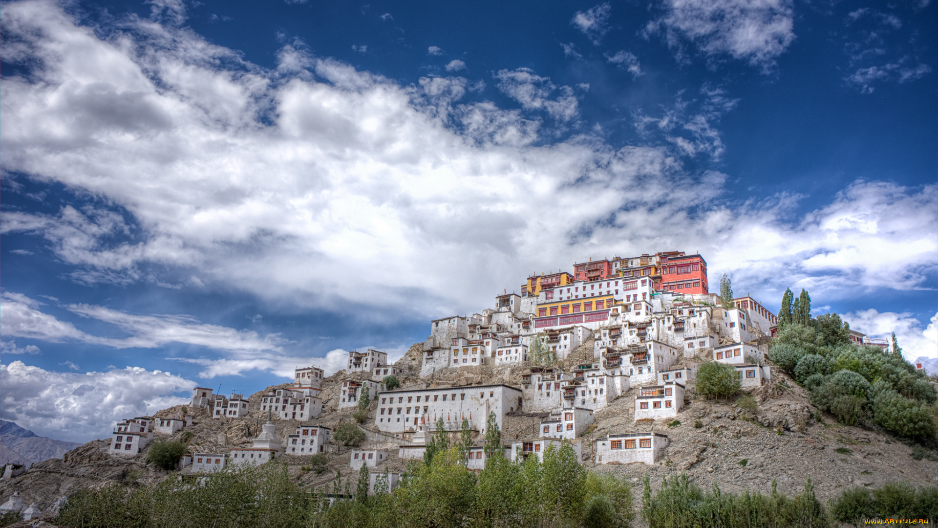 thikse, monastery, india, города, буддистские, другие, храмы, монастырь, тикси, буддизм, индия