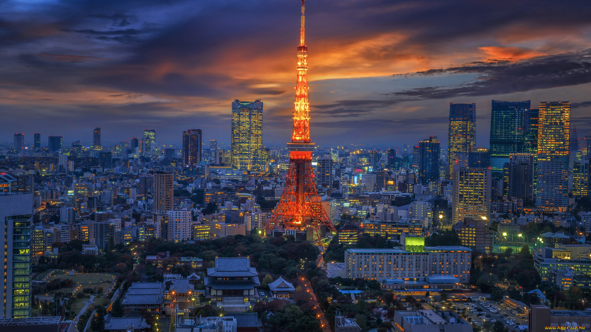 tokyo, города, токио, , Япония, рассвет