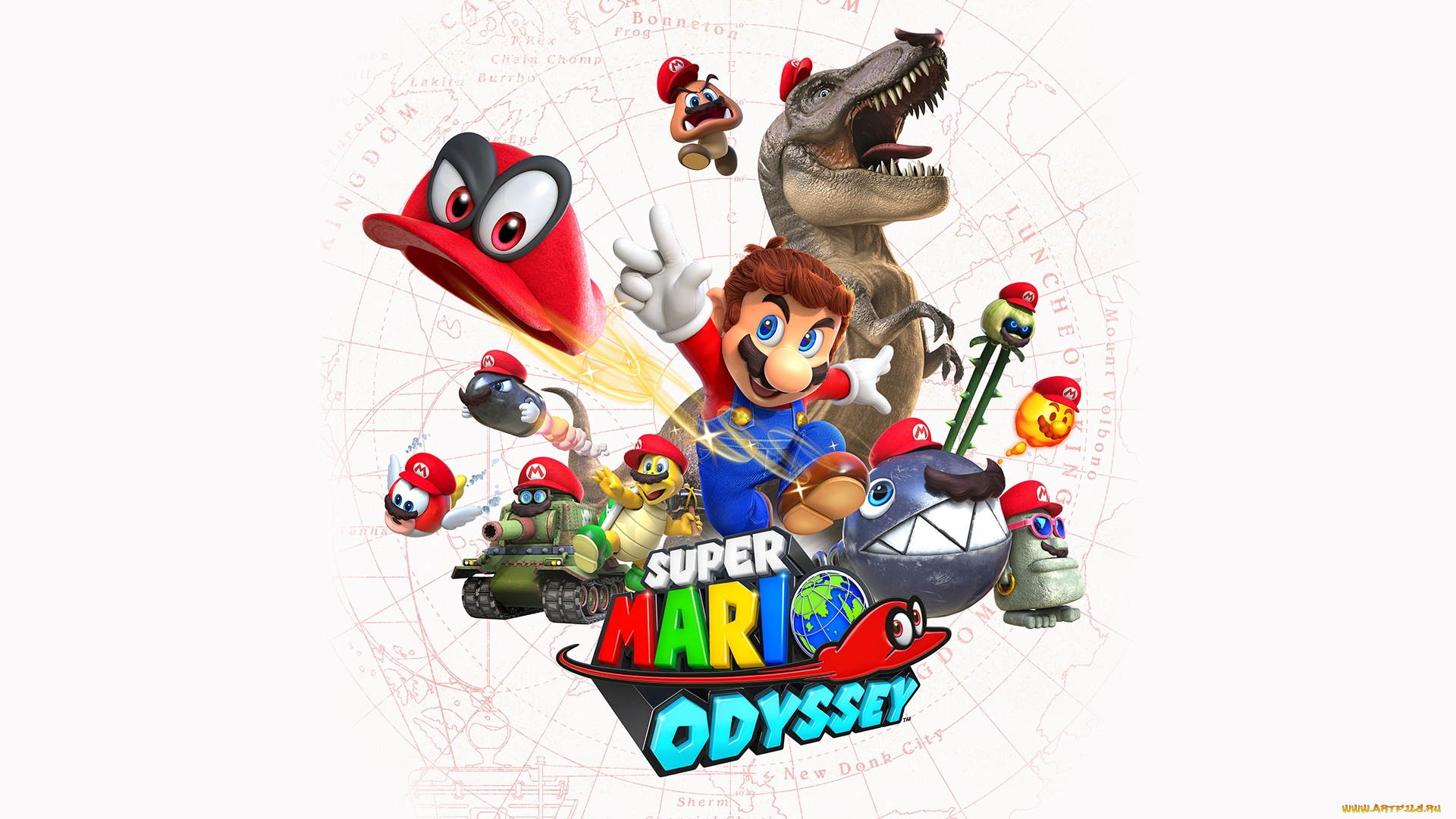 видео, игры, super, mario, odyssey, super, mario, odyssey