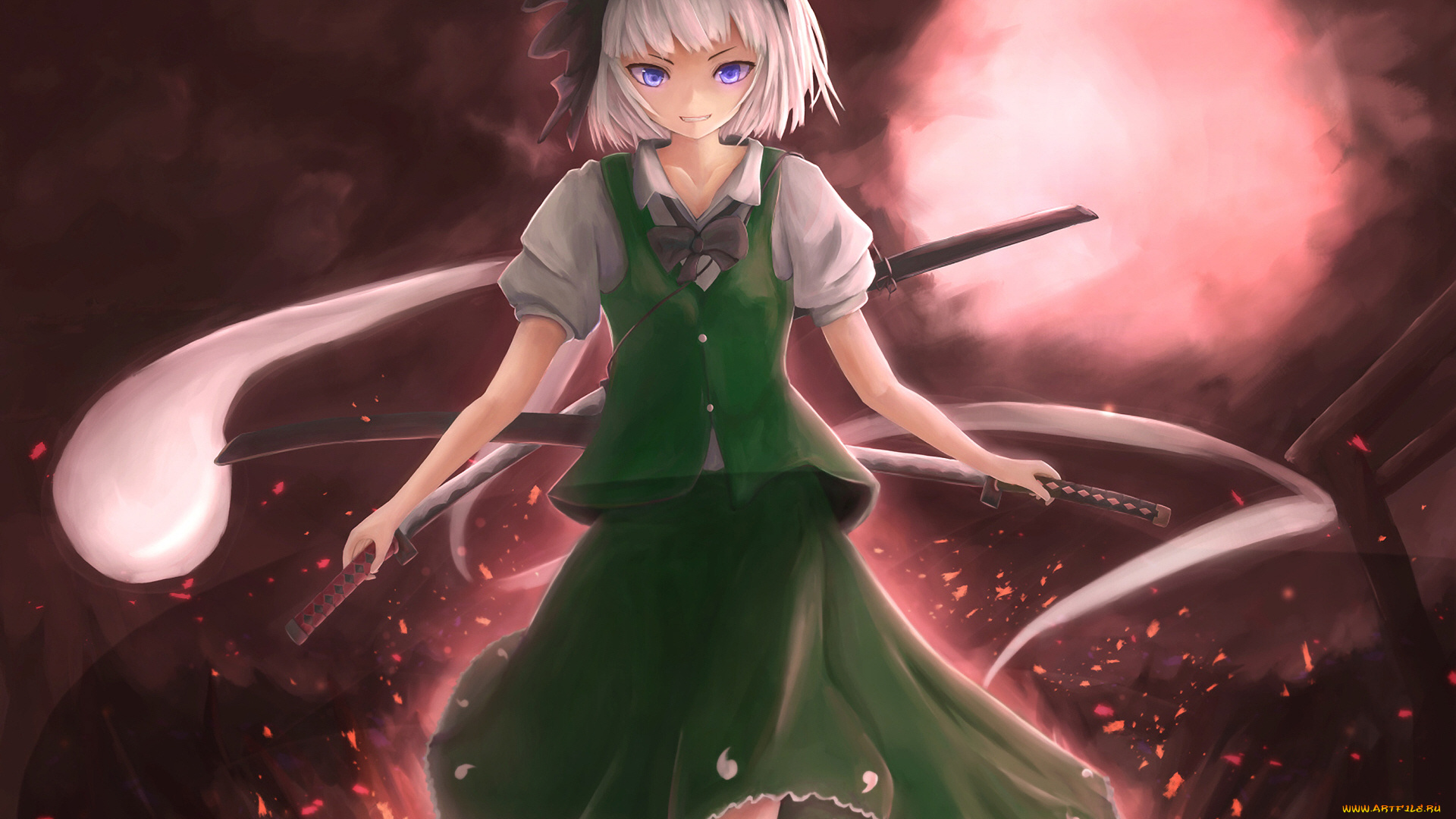 аниме, touhou, девушка