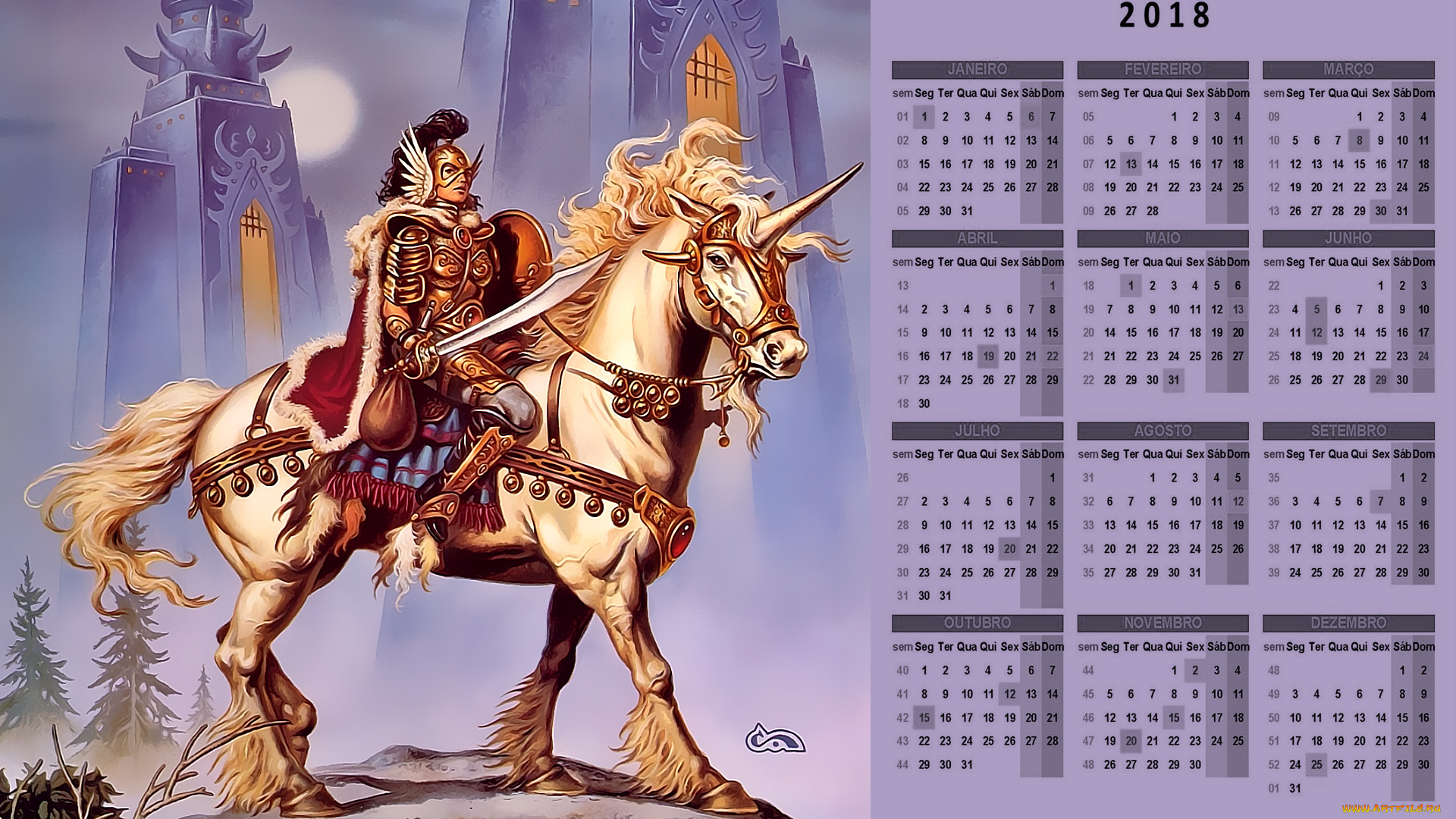 календари, фэнтези, человек, лошадь, конь, постройка, всадник