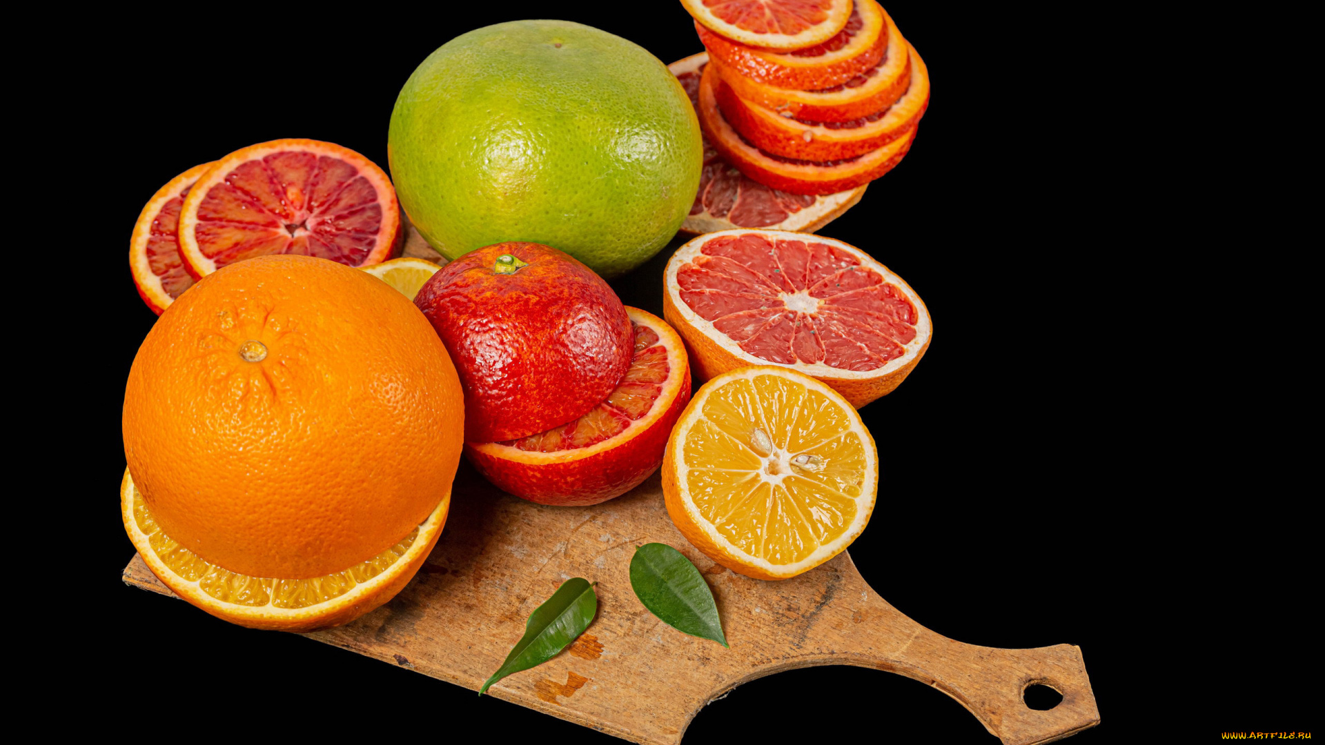 еда, цитрусы, апельсин, лимон, грейпфрут